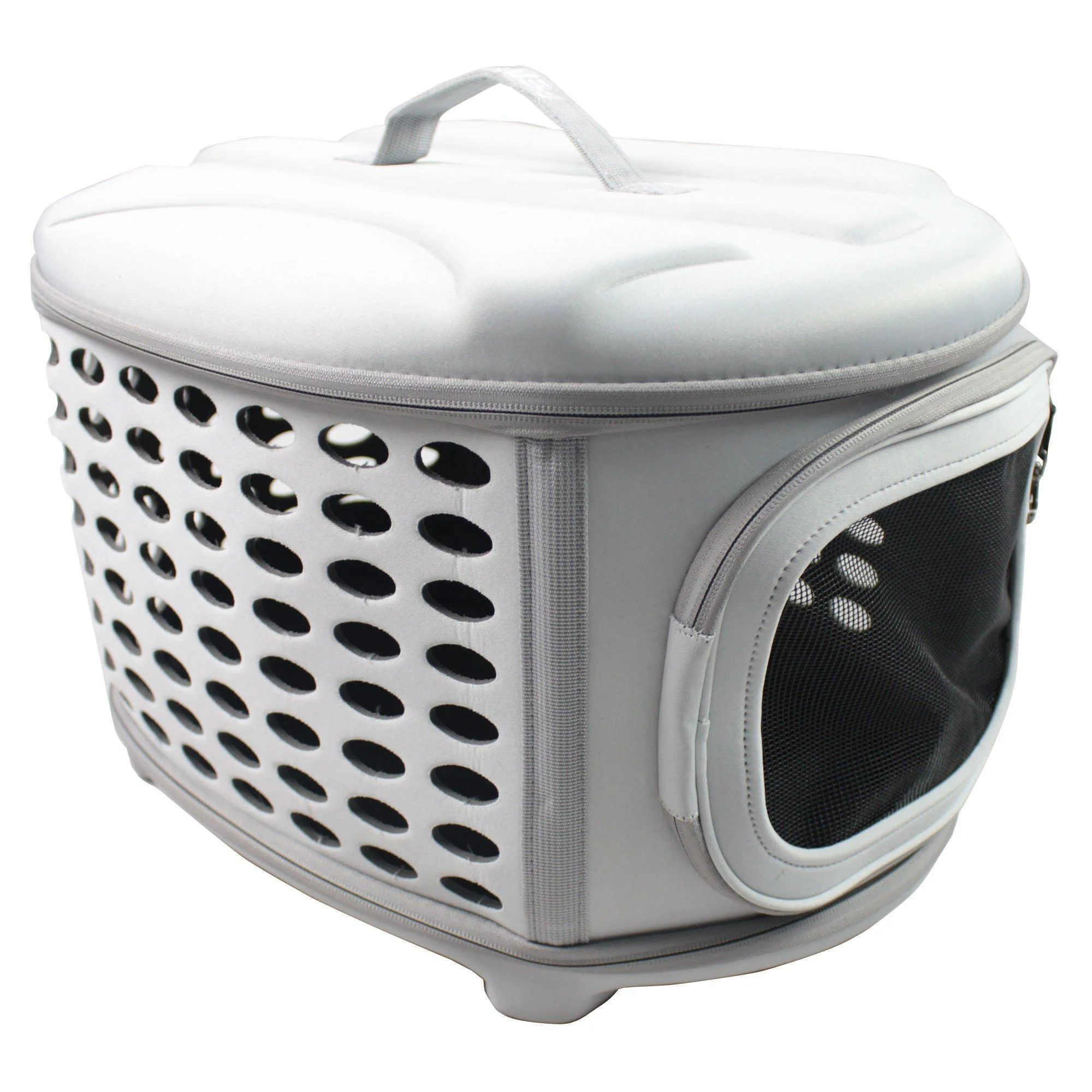 Pet Life ® 'Circular Shelled' Perforated Lightweight Collapsible Military Grade Travel Pet Dog Carrier - Image 5
