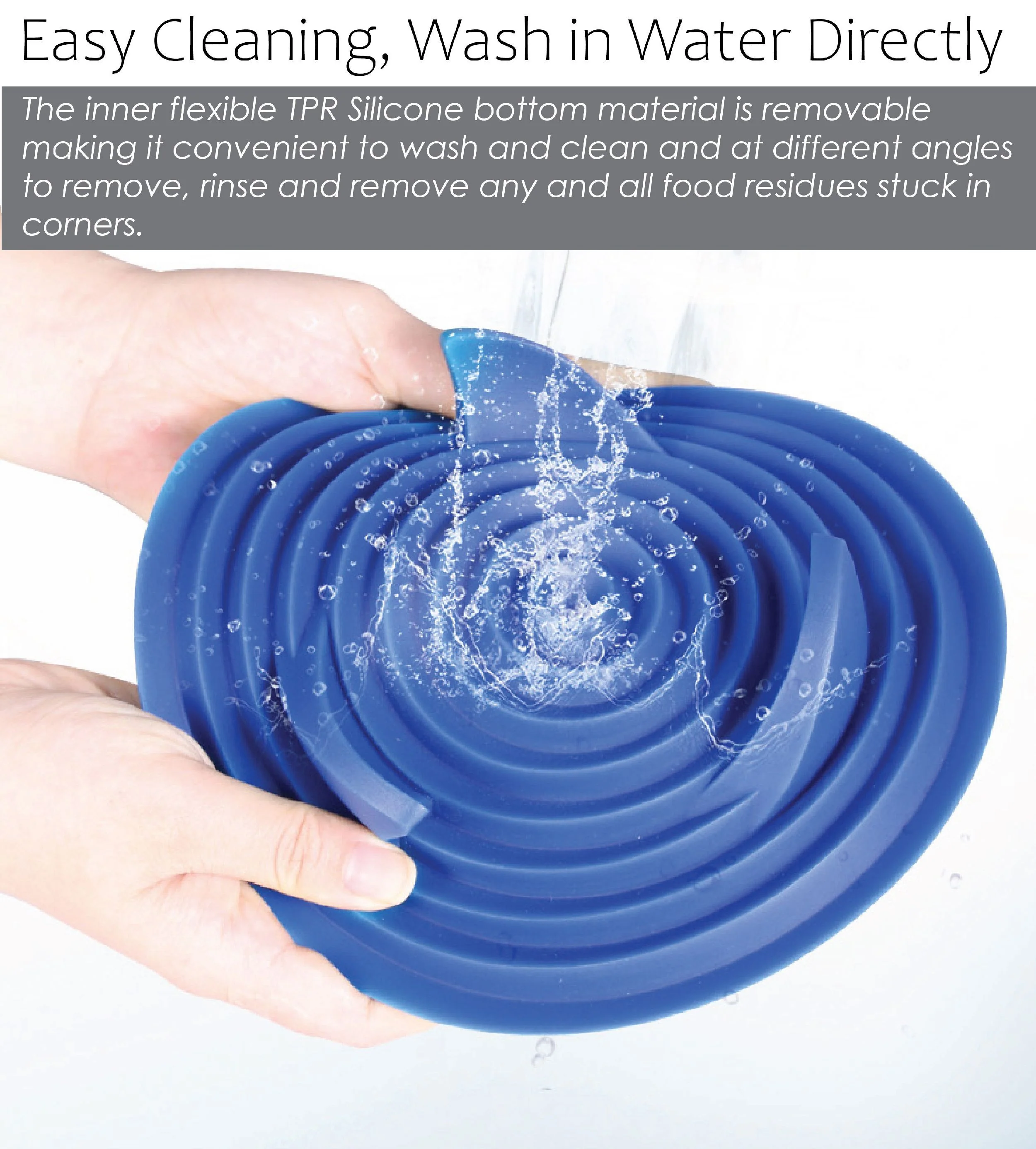 Pet Life ® 'Cirlicue' Mountain Shaped Modern Slow Feeding Pet Bowl - Image 2