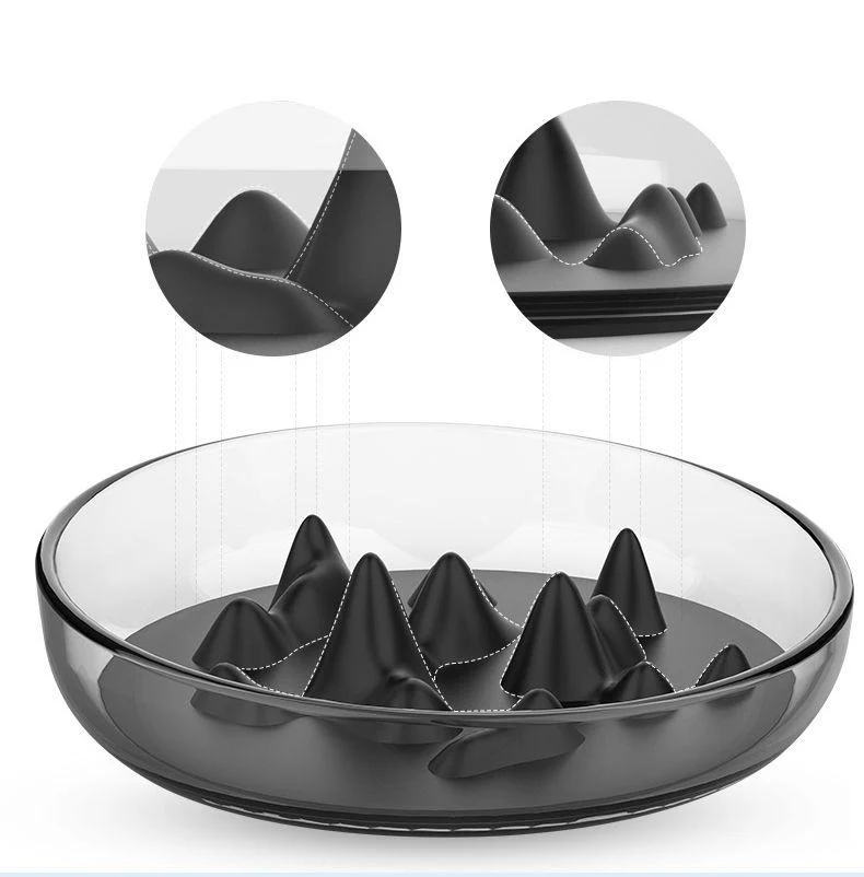 Pet Life ® 'Cirlicue' Mountain Shaped Modern Slow Feeding Pet Bowl - Image 4