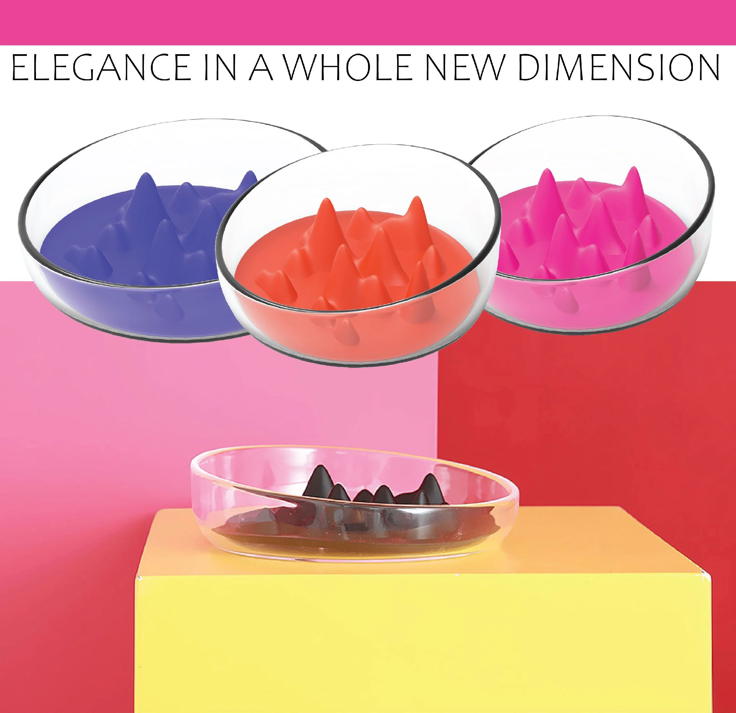 Pet Life ® 'Cirlicue' Mountain Shaped Modern Slow Feeding Pet Bowl - Image 7