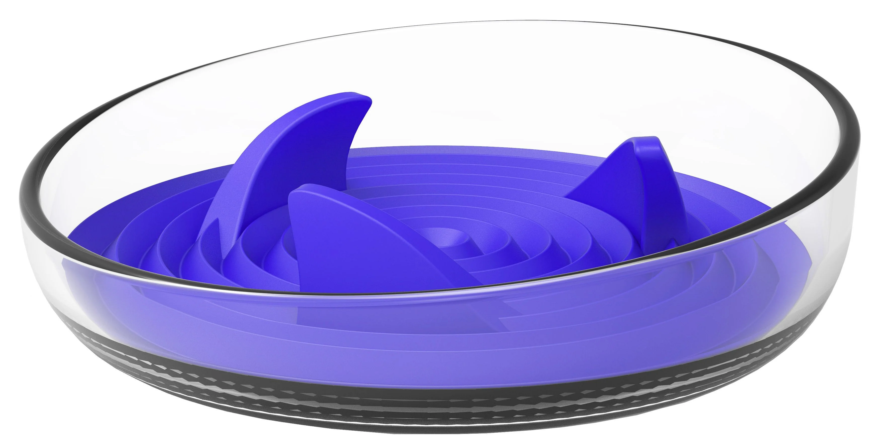 Pet Life ® 'Cirlicue' Shark Fin Shaped Modern Slow Feeding Pet Bowl - Image 11