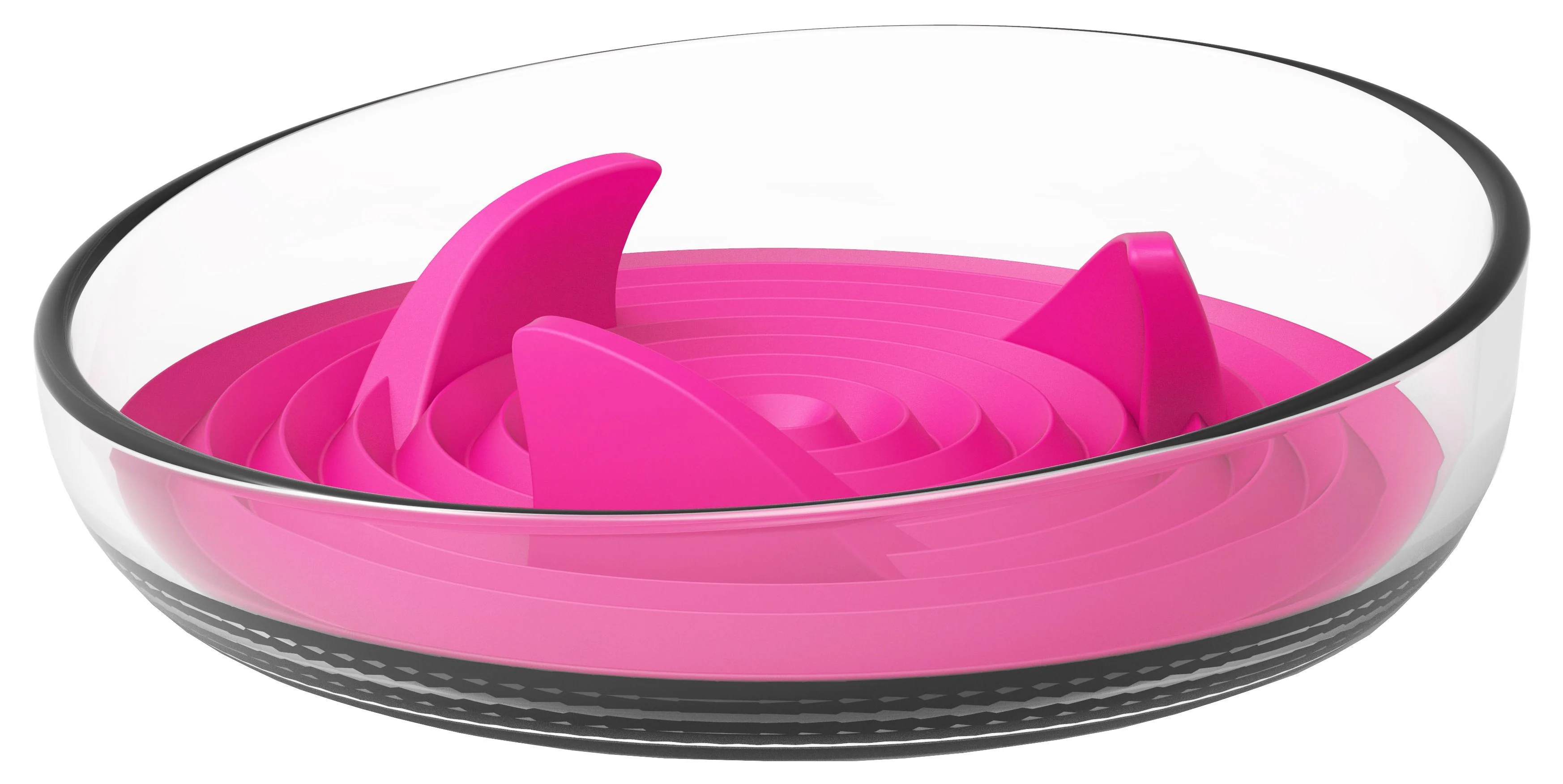 Pet Life ® 'Cirlicue' Shark Fin Shaped Modern Slow Feeding Pet Bowl - Image 12