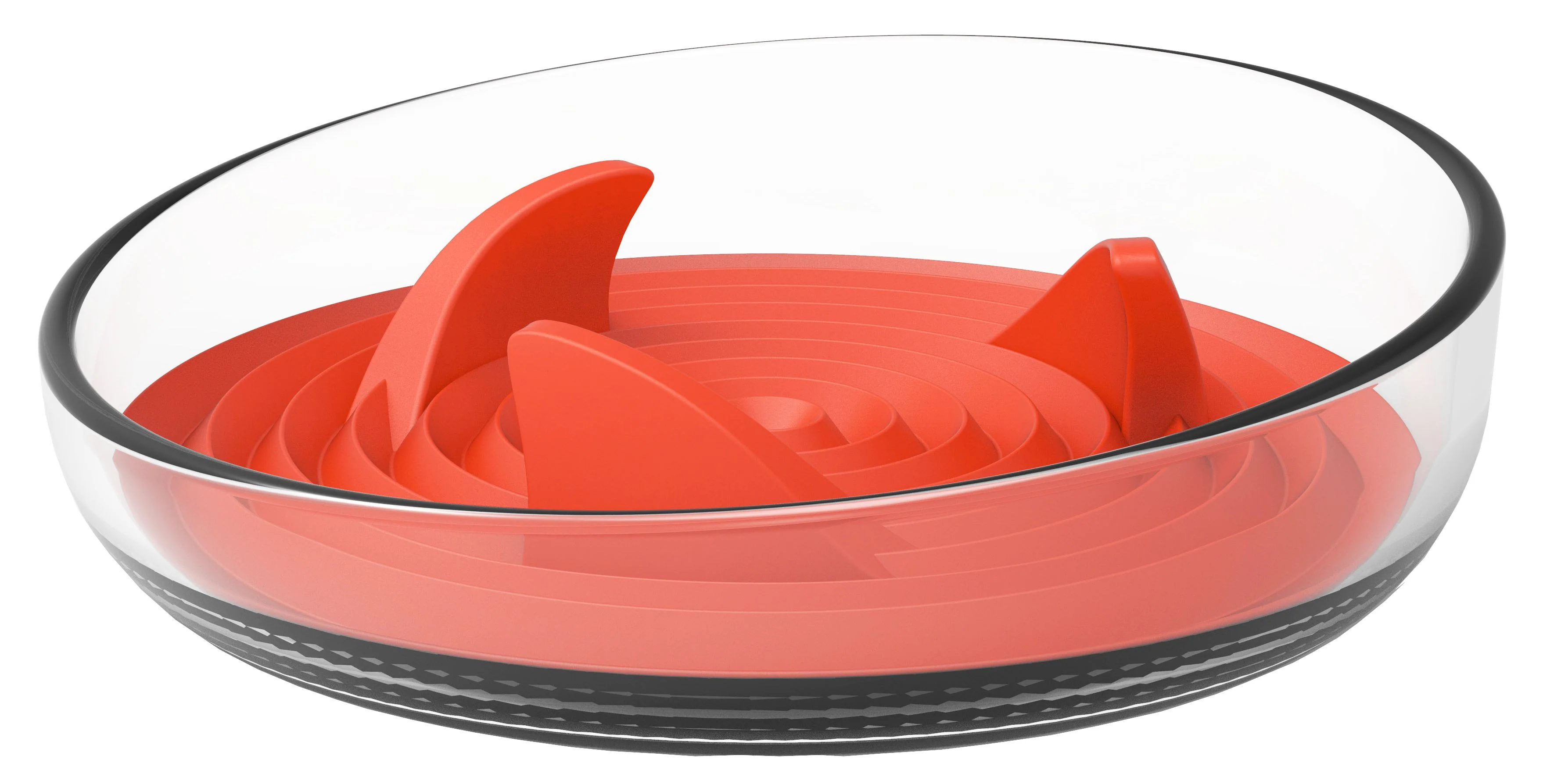 Pet Life ® 'Cirlicue' Shark Fin Shaped Modern Slow Feeding Pet Bowl - Image 13