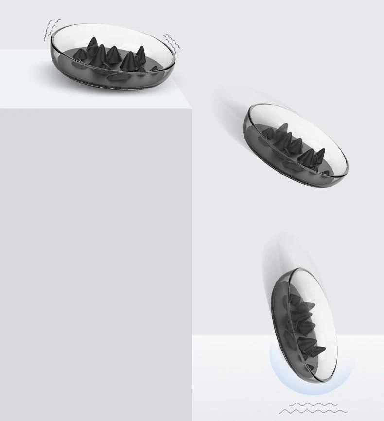 Pet Life ® 'Cirlicue' Shark Fin Shaped Modern Slow Feeding Pet Bowl - Image 6