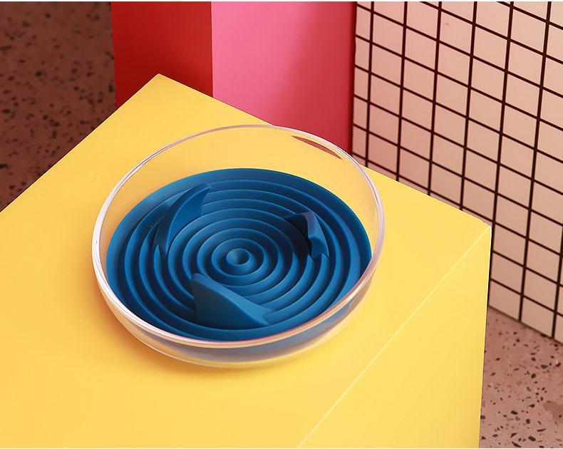 Pet Life ® 'Cirlicue' Shark Fin Shaped Modern Slow Feeding Pet Bowl - Image 7