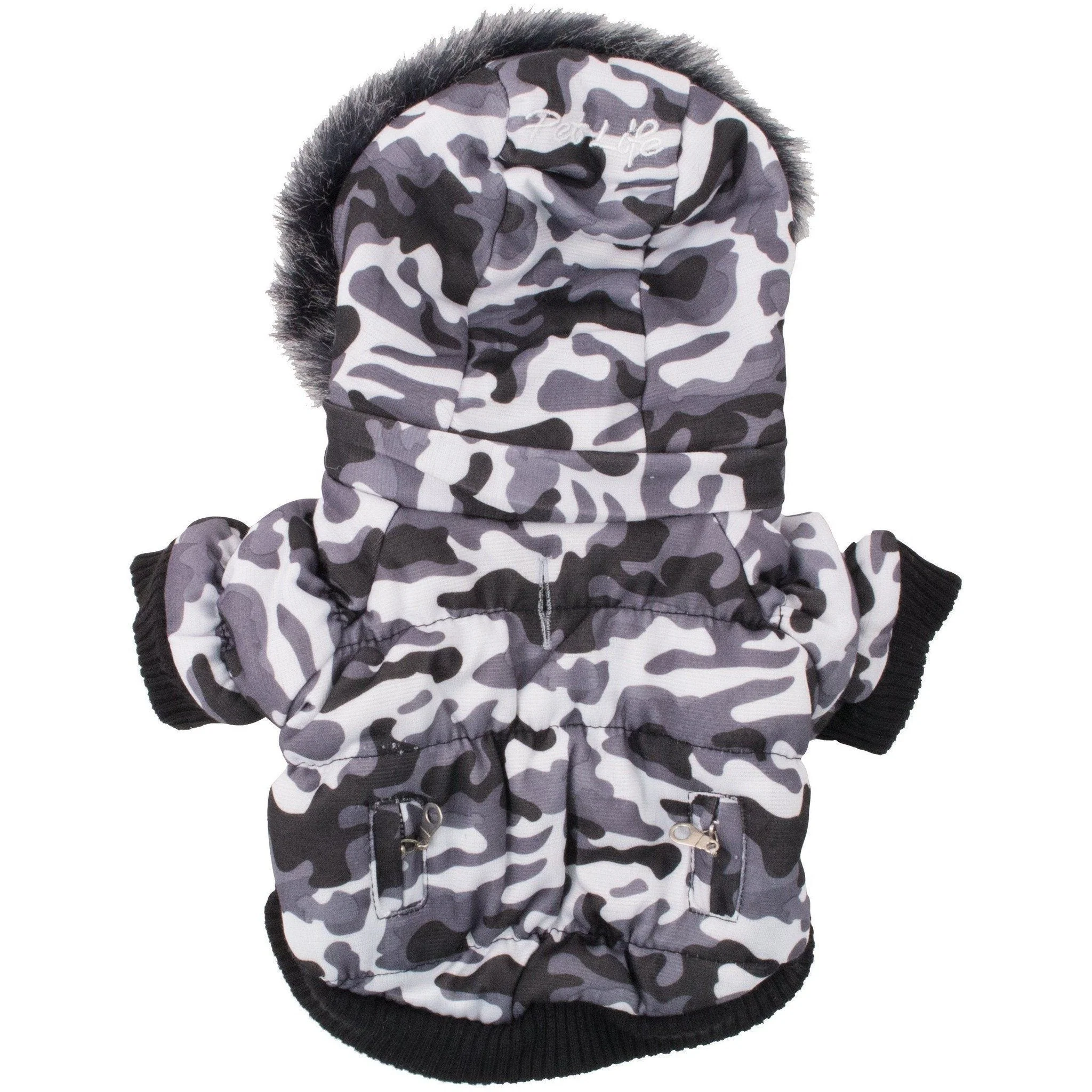 Pet Life ® Classic Metallic Fashion 3M Insulated Dog Coat Parka  w/ Removable Hood - Image 4