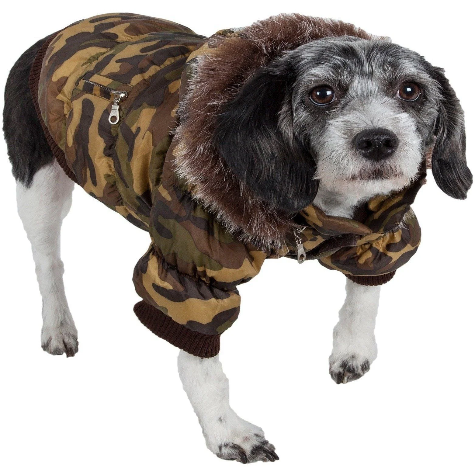 Pet Life ® Classic Metallic Fashion 3M Insulated Dog Coat Parka  w/ Removable Hood - Image 5