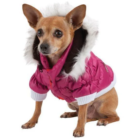 Pet Life ® Classic Metallic Fashion 3M Insulated Dog Coat Parka  w/ Removable Hood - Image 6