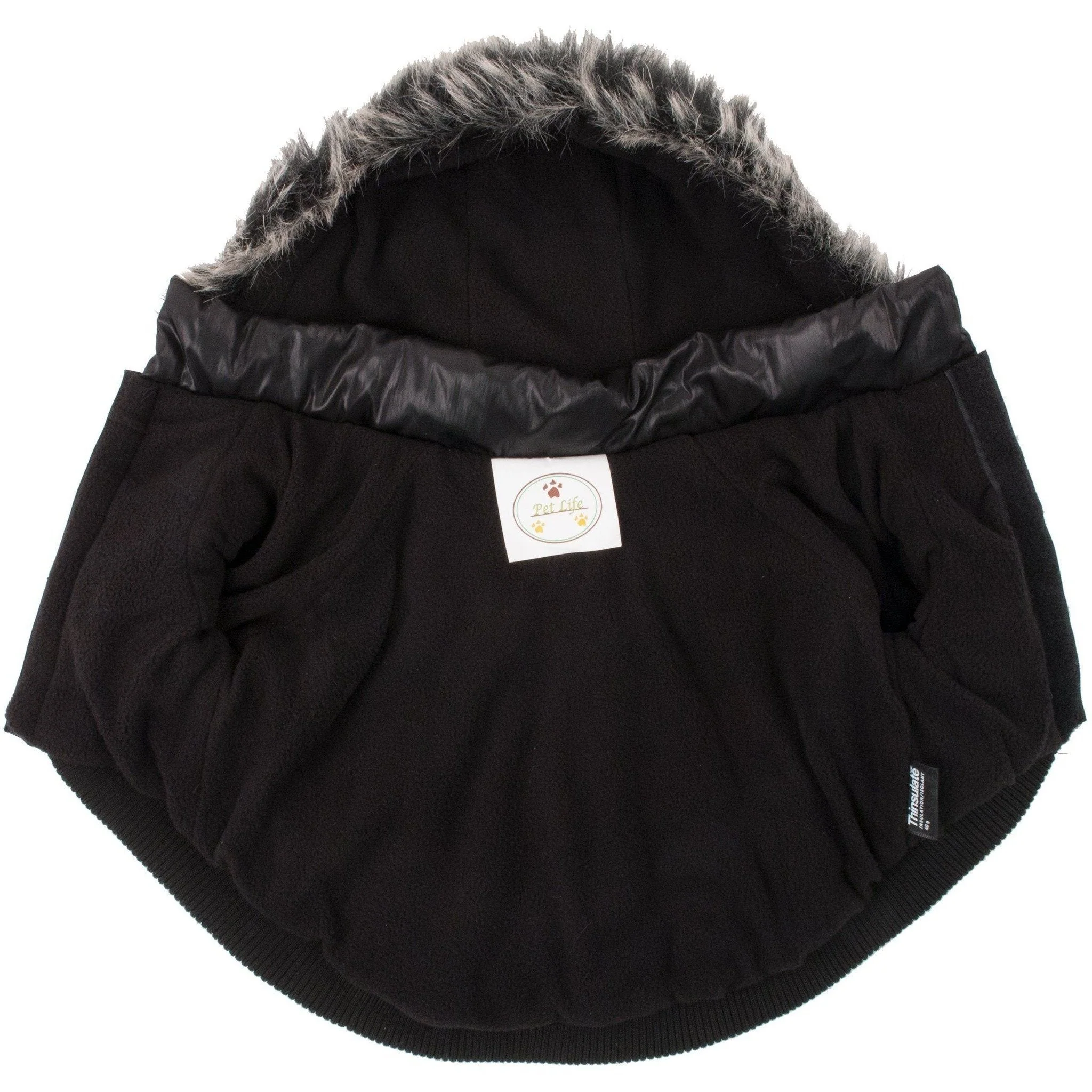 Pet Life ® Classic Metallic Fashion 3M Insulated Dog Coat Parka  w/ Removable Hood - Image 7