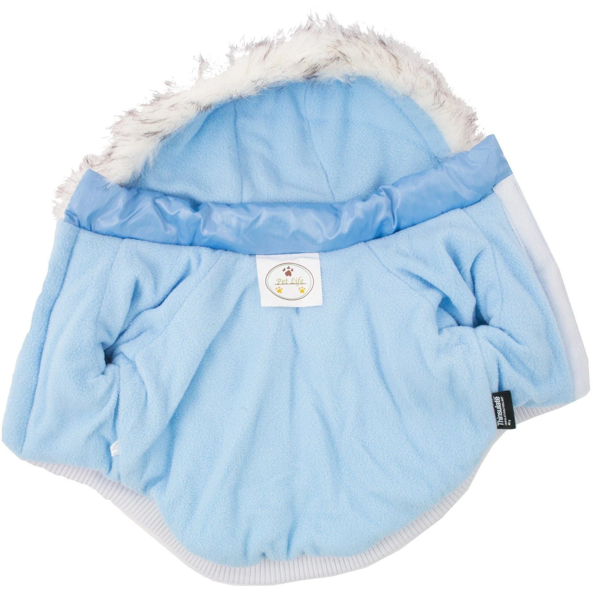 Pet Life ® Classic Metallic Fashion 3M Insulated Dog Coat Parka  w/ Removable Hood - Image 8