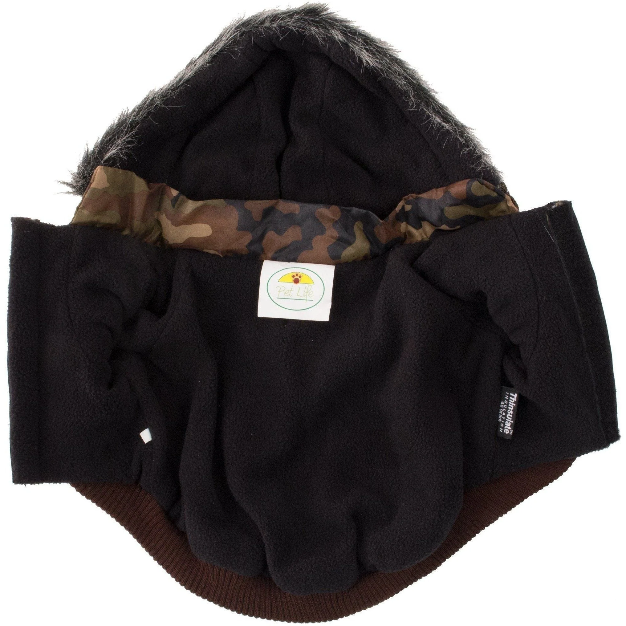 Pet Life ® Classic Metallic Fashion 3M Insulated Dog Coat Parka  w/ Removable Hood - Image 9
