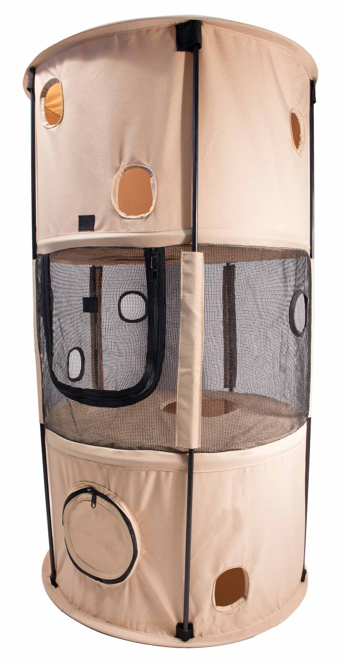 Pet Life ® 'Climber-Tree' Play-Active Travel Collapsible Lightweight Kitty Cat Tree House Lounger - Image 6