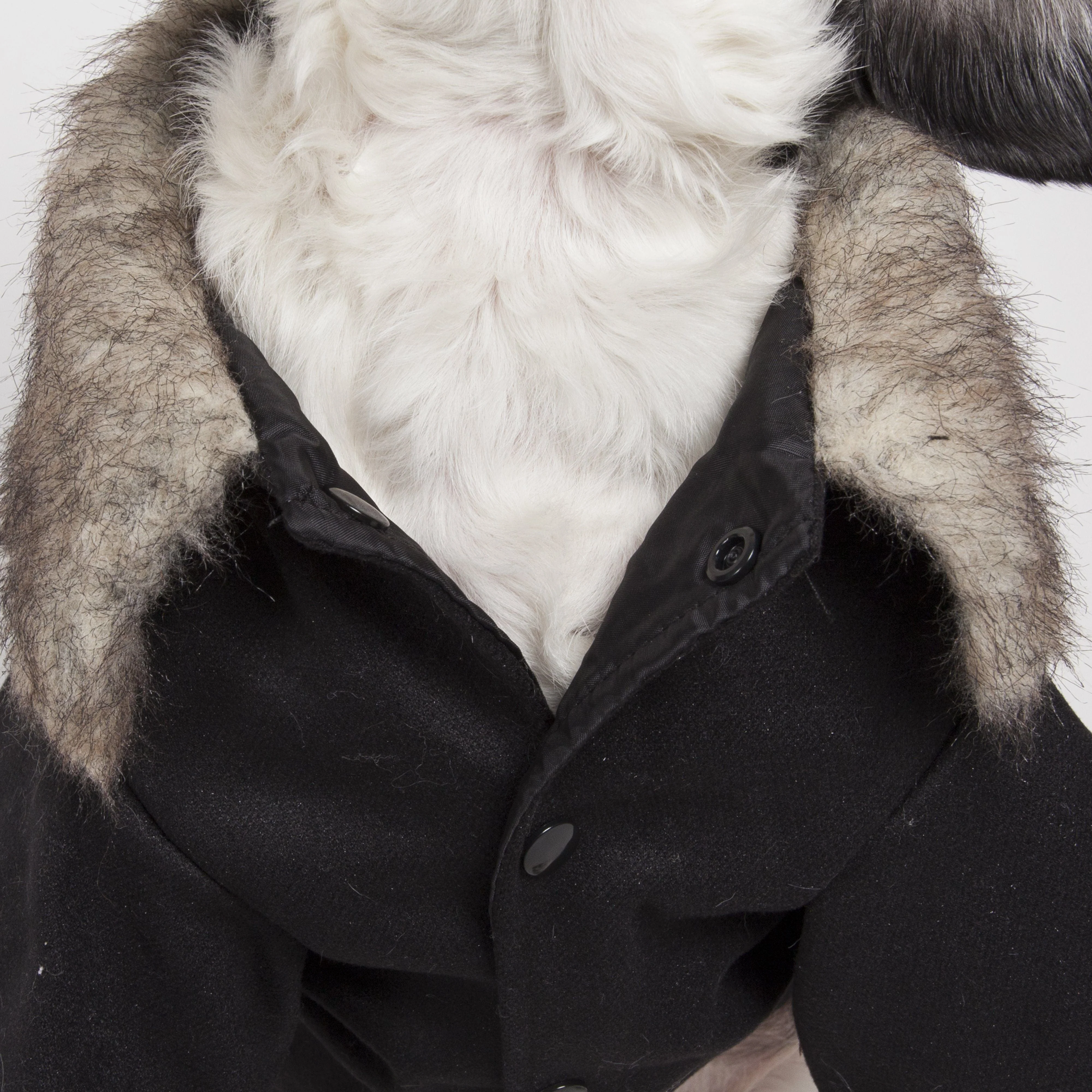Pet Life ® 'Coast-Guard' Buttoned Fashion Faux-Fur Collared Wool Dog Coat - Image 3