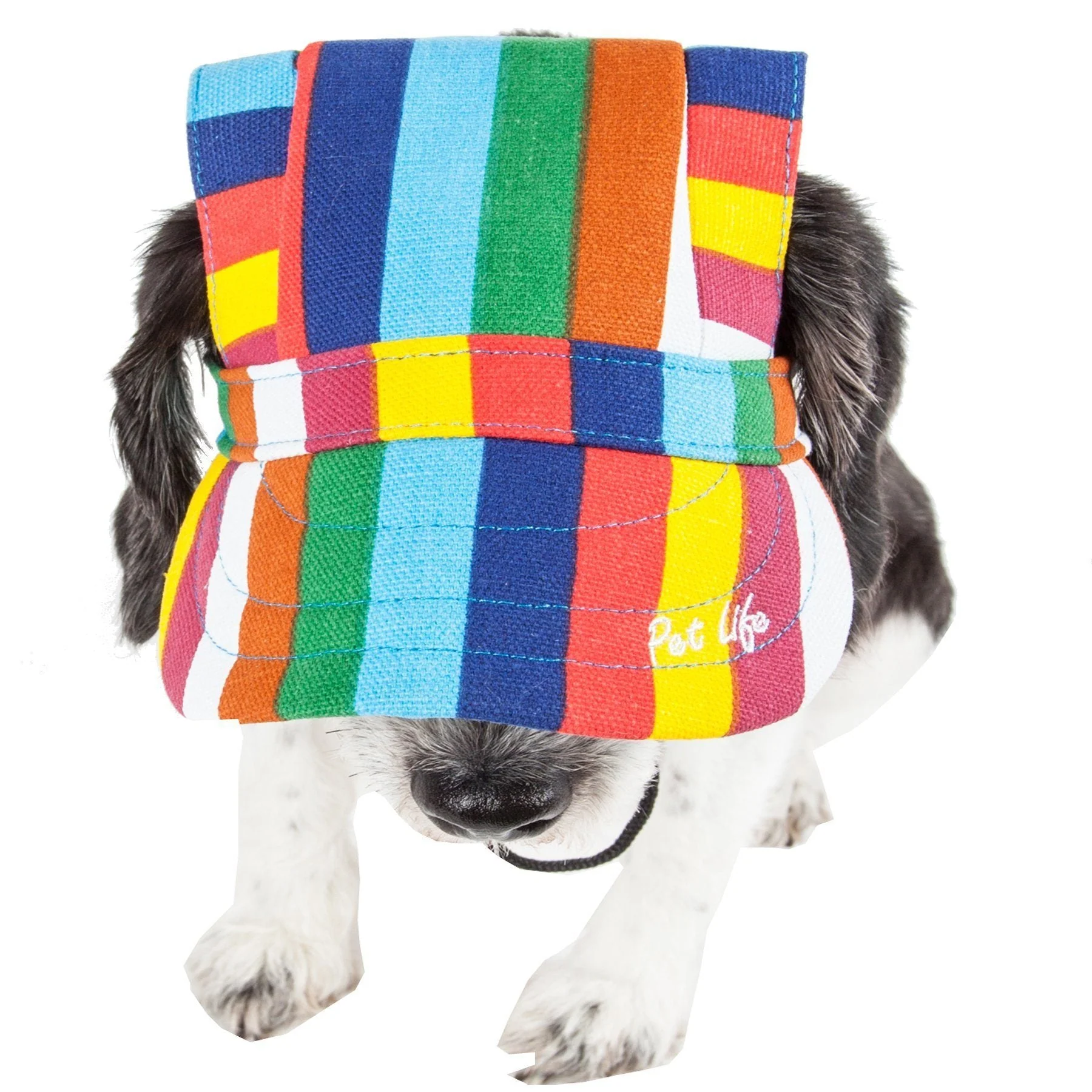 Pet Life ®  'Colorfur' Floral UV Protectant Adjustable Fashion Dog Hat Cap - Image 2