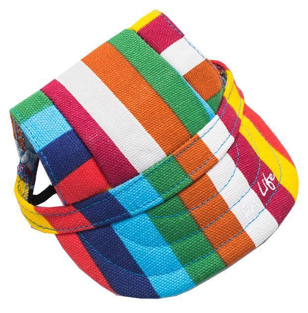 Pet Life ®  'Colorfur' Floral UV Protectant Adjustable Fashion Dog Hat Cap - Image 4