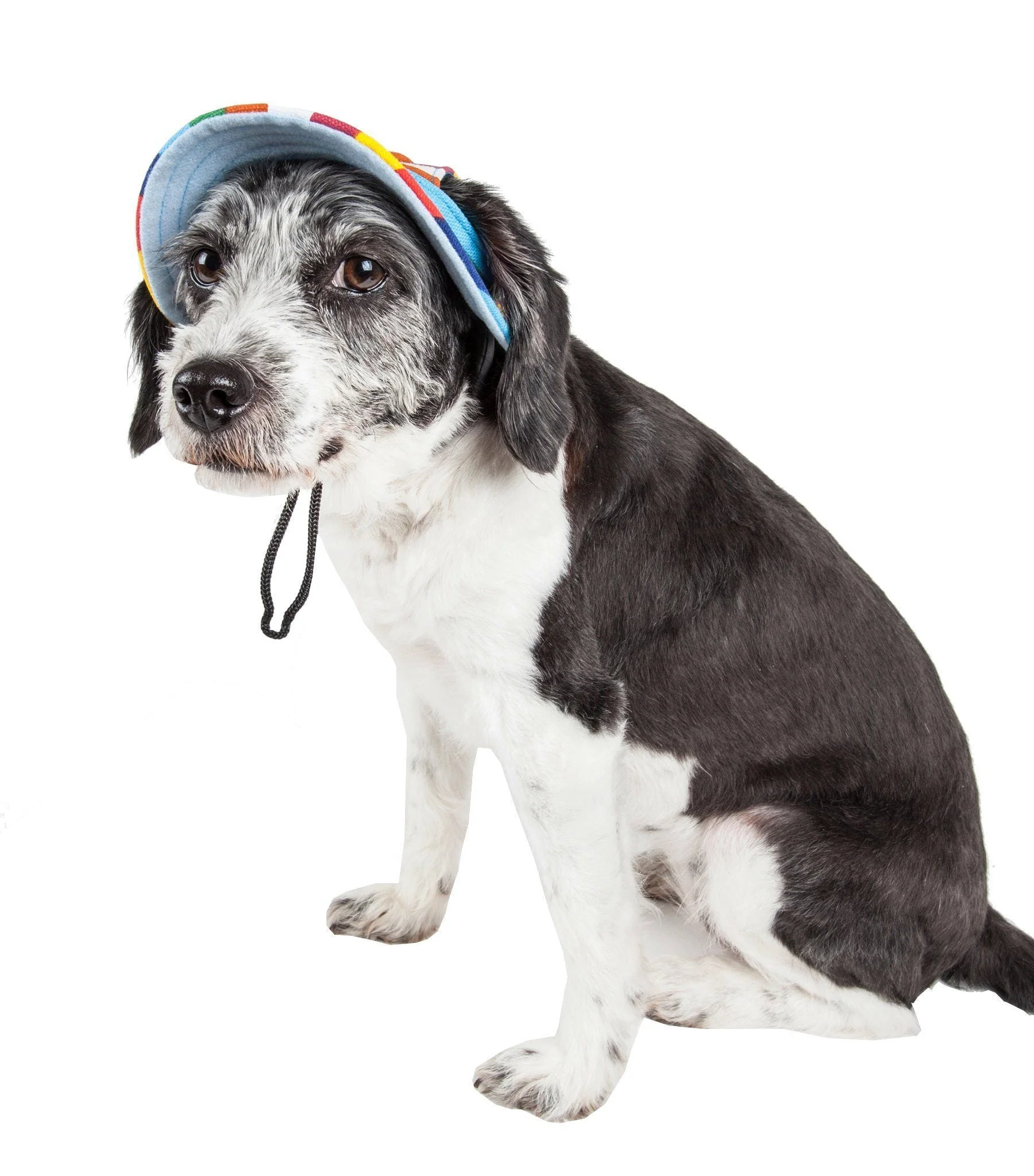 Pet Life ®  'Colorfur' UV Protectant Adjustable Fashion Canopy Brimmed Dog Hat Cap - Image 2