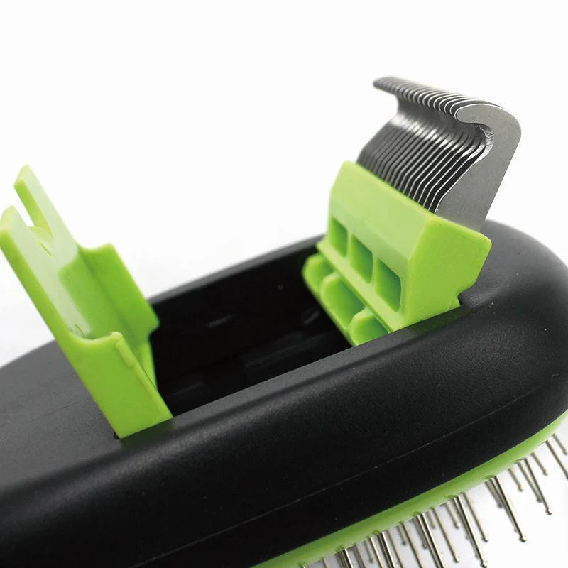 Pet Life ® 'Conversion' 5-in-1 Interchangeable Dematting and Deshedding Bristle Pin and Massage Grooming Pet Comb - Image 3