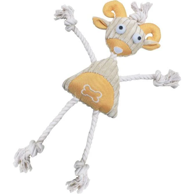 Pet Life ® 'Doll Mannequin' Natural Jute and Rope Squeak Dog Toy - Image 2