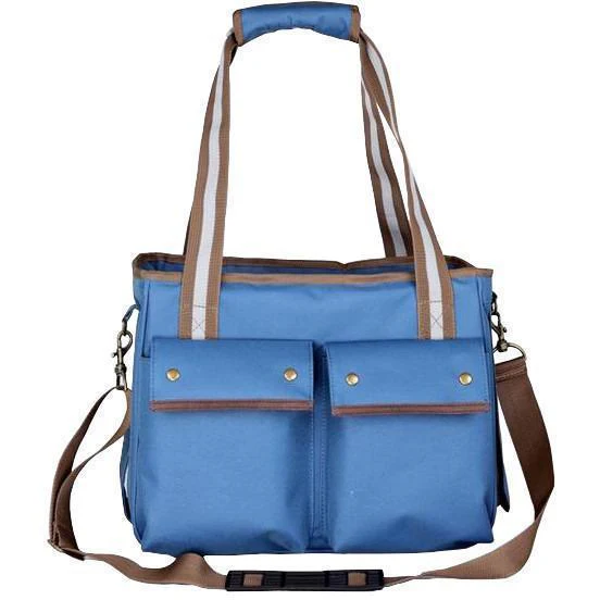 Pet Life ® Dual Snap Pocketed Fashion Designer Canvas Travel Pet Dog Carrier - Image 2