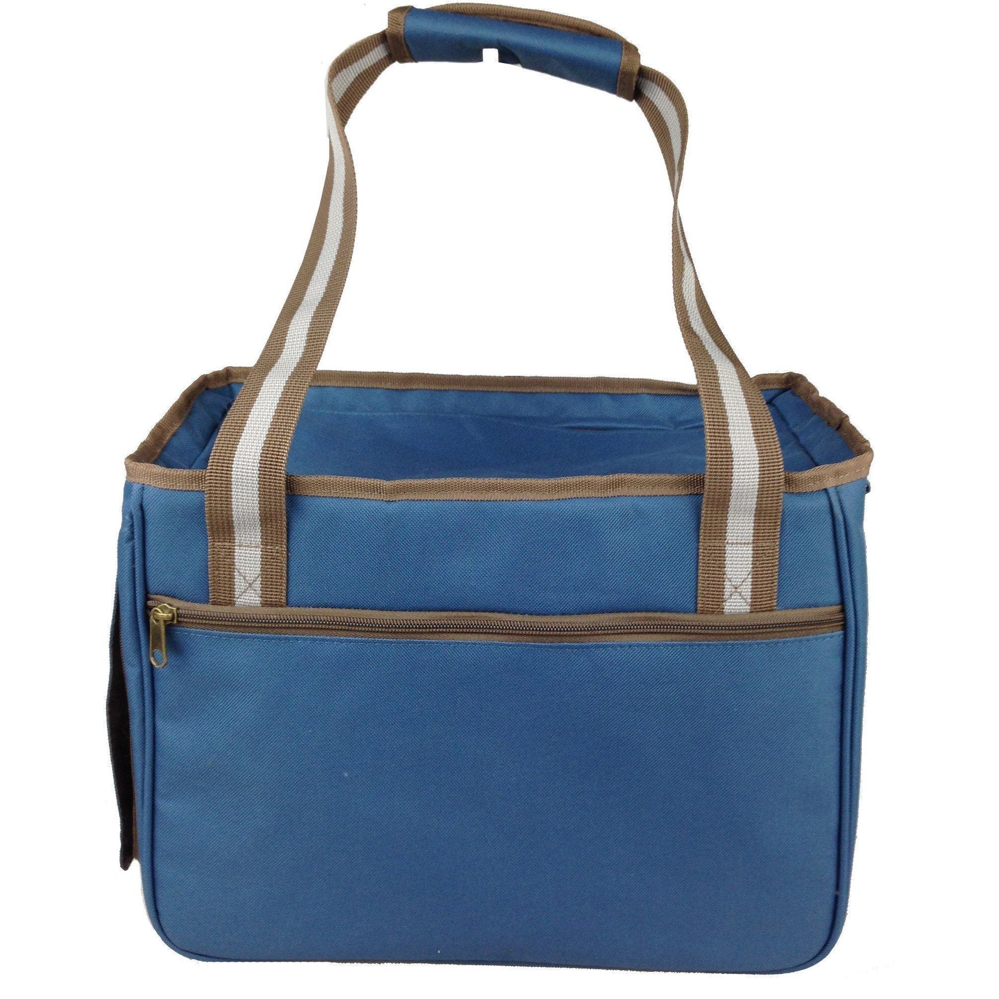 Pet Life ® Dual Snap Pocketed Fashion Designer Canvas Travel Pet Dog Carrier - Image 3
