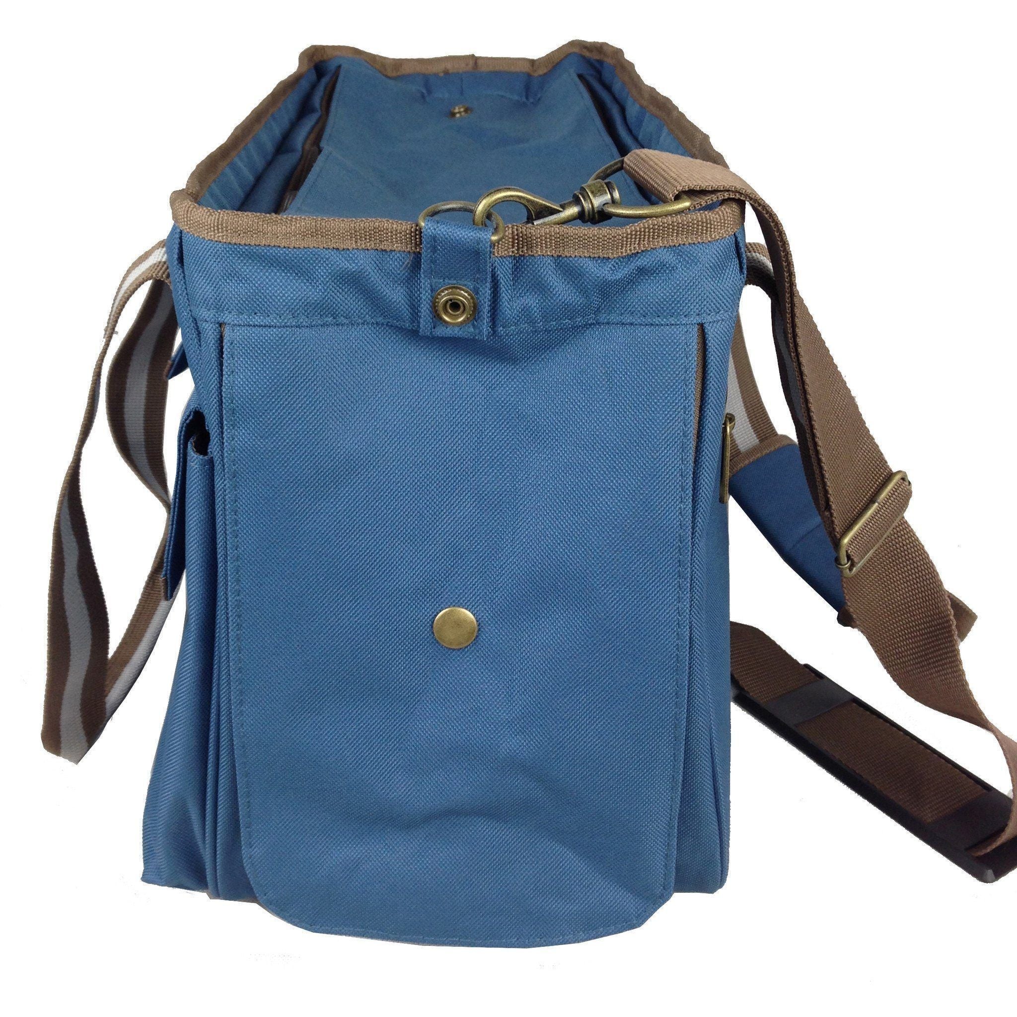 Pet Life ® Dual Snap Pocketed Fashion Designer Canvas Travel Pet Dog Carrier - Image 4