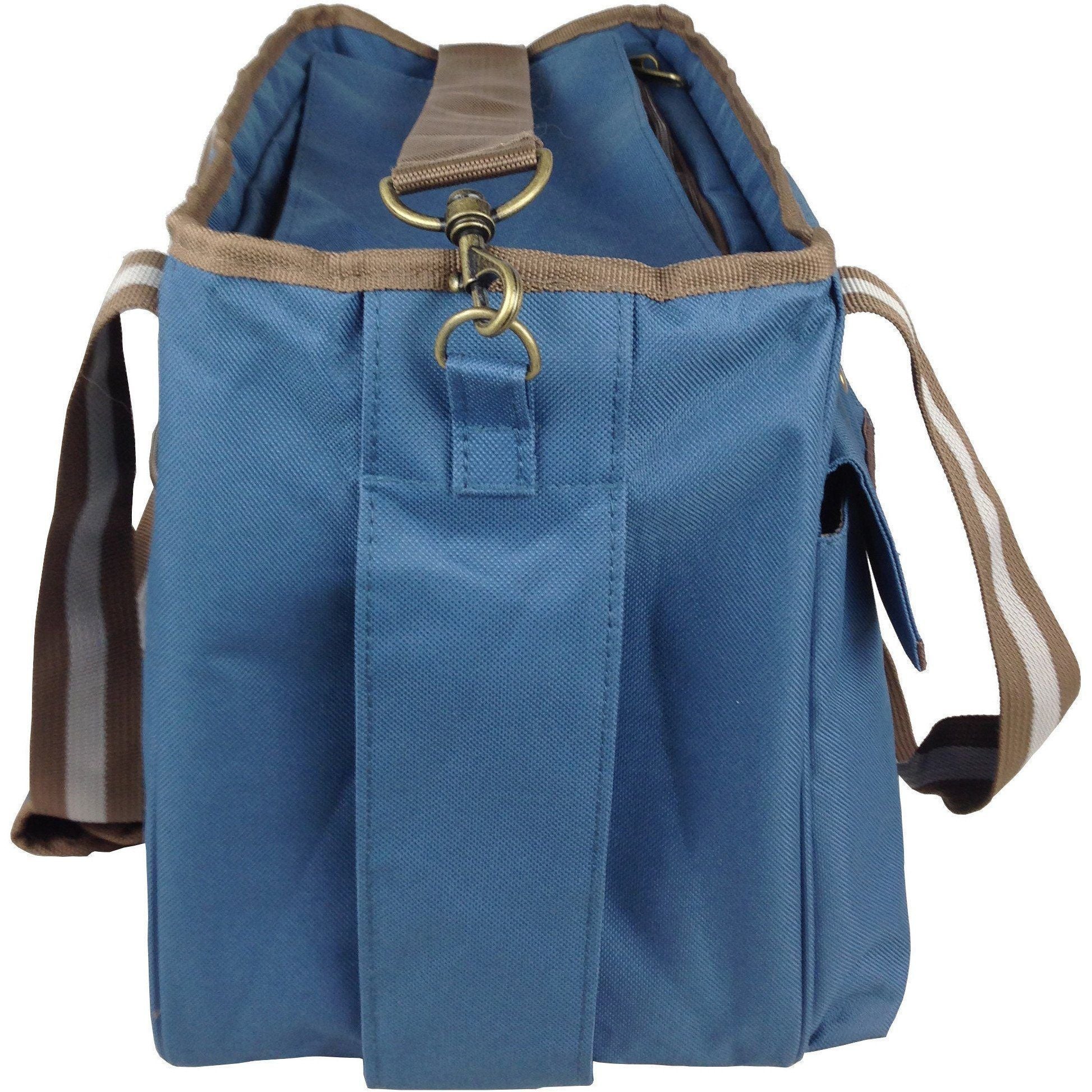 Pet Life ® Dual Snap Pocketed Fashion Designer Canvas Travel Pet Dog Carrier - Image 5