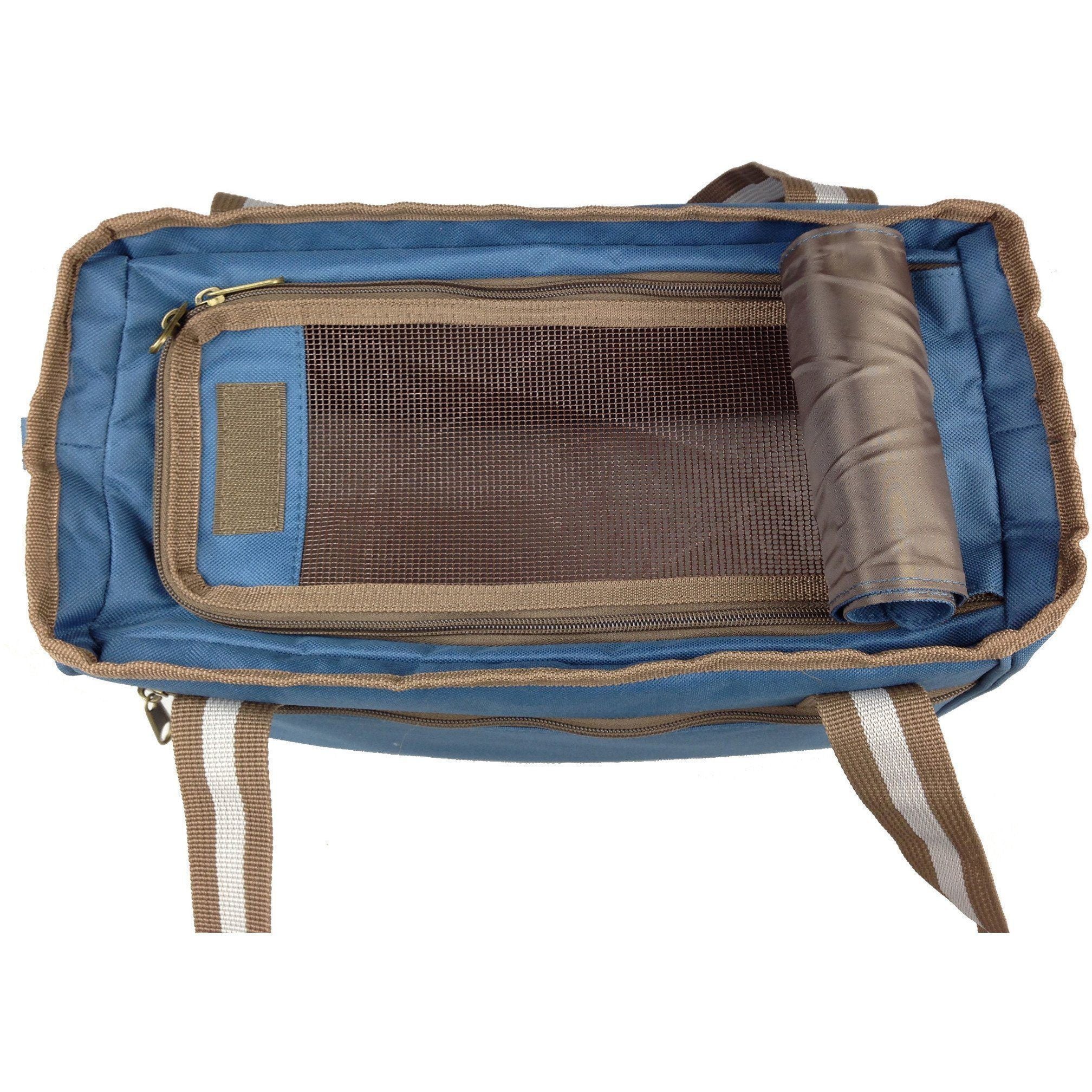 Pet Life ® Dual Snap Pocketed Fashion Designer Canvas Travel Pet Dog Carrier - Image 6