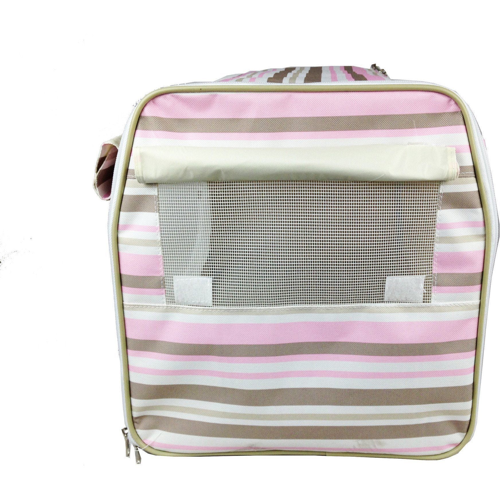 Pet Life ® 'Easy Folding' Zippered Folding Collapsible Wire Framed Lightweight Pet Dog Crate Carrier - Image 4