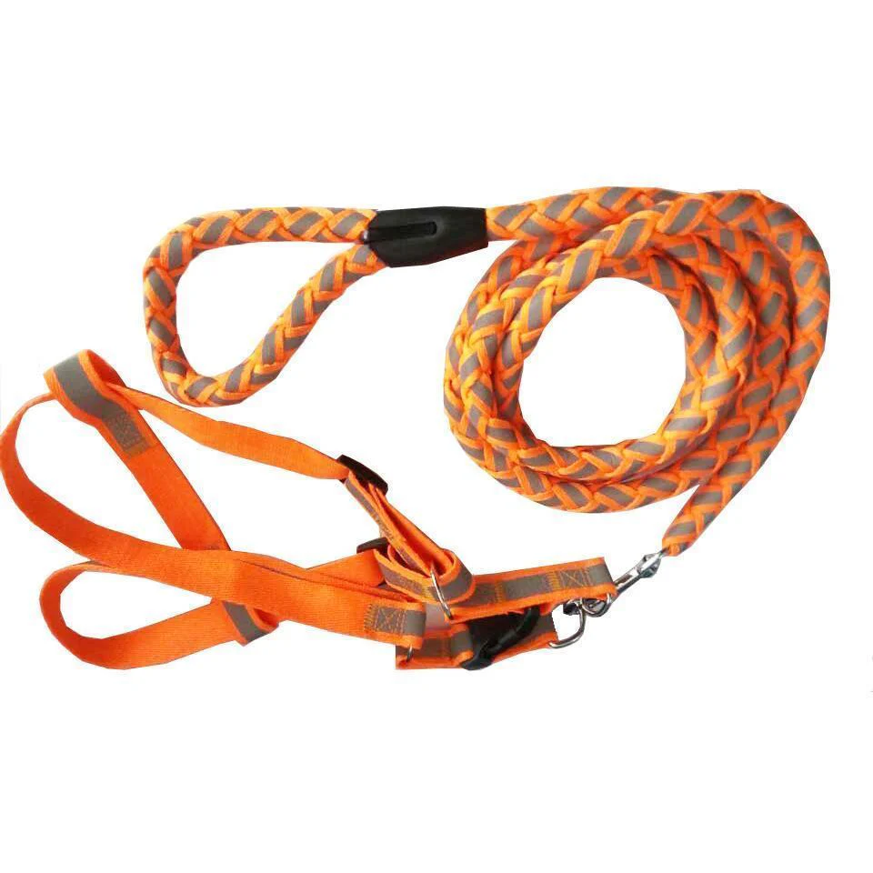Pet Life ® 'Easy Tension' Reflective Stitched Adjustable 2-in-1 Pet Dog Leash and Harness - Image 4