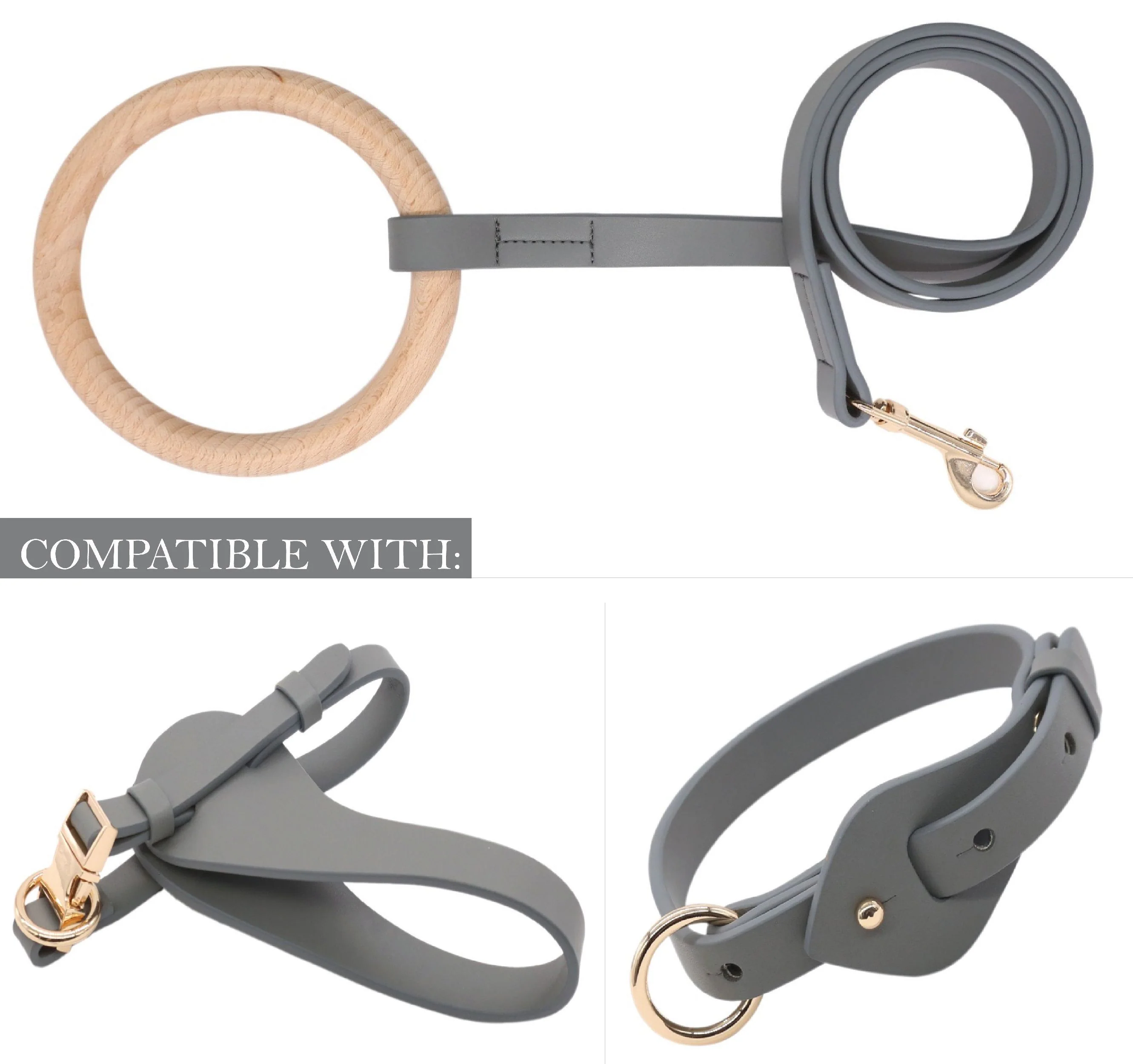 Pet Life ® 'Ever-Craft' Boutique Series Beechwood and Leather Designer Dog Leash - Image 10