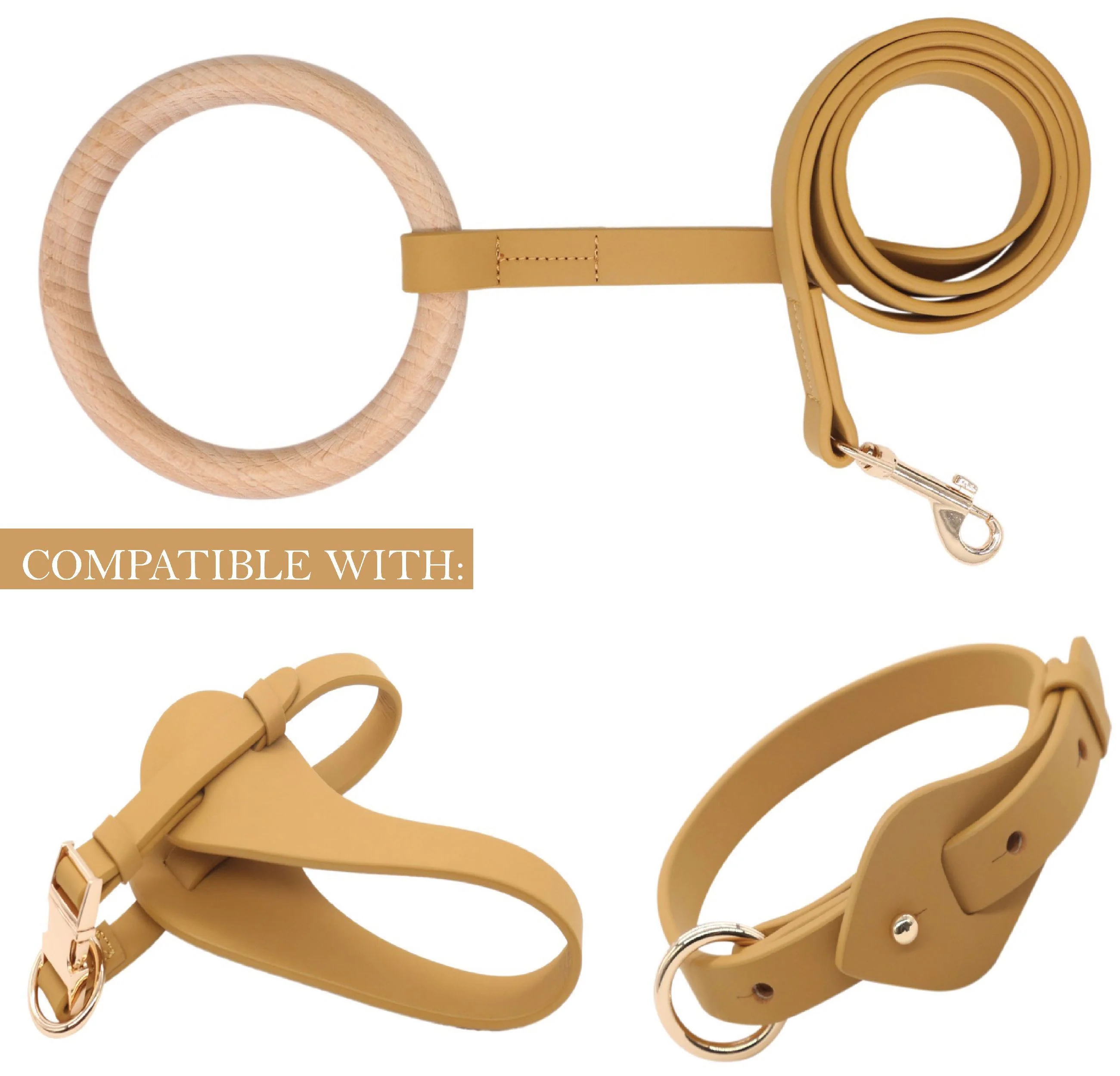 Pet Life ® 'Ever-Craft' Boutique Series Beechwood and Leather Designer Dog Leash - Image 12