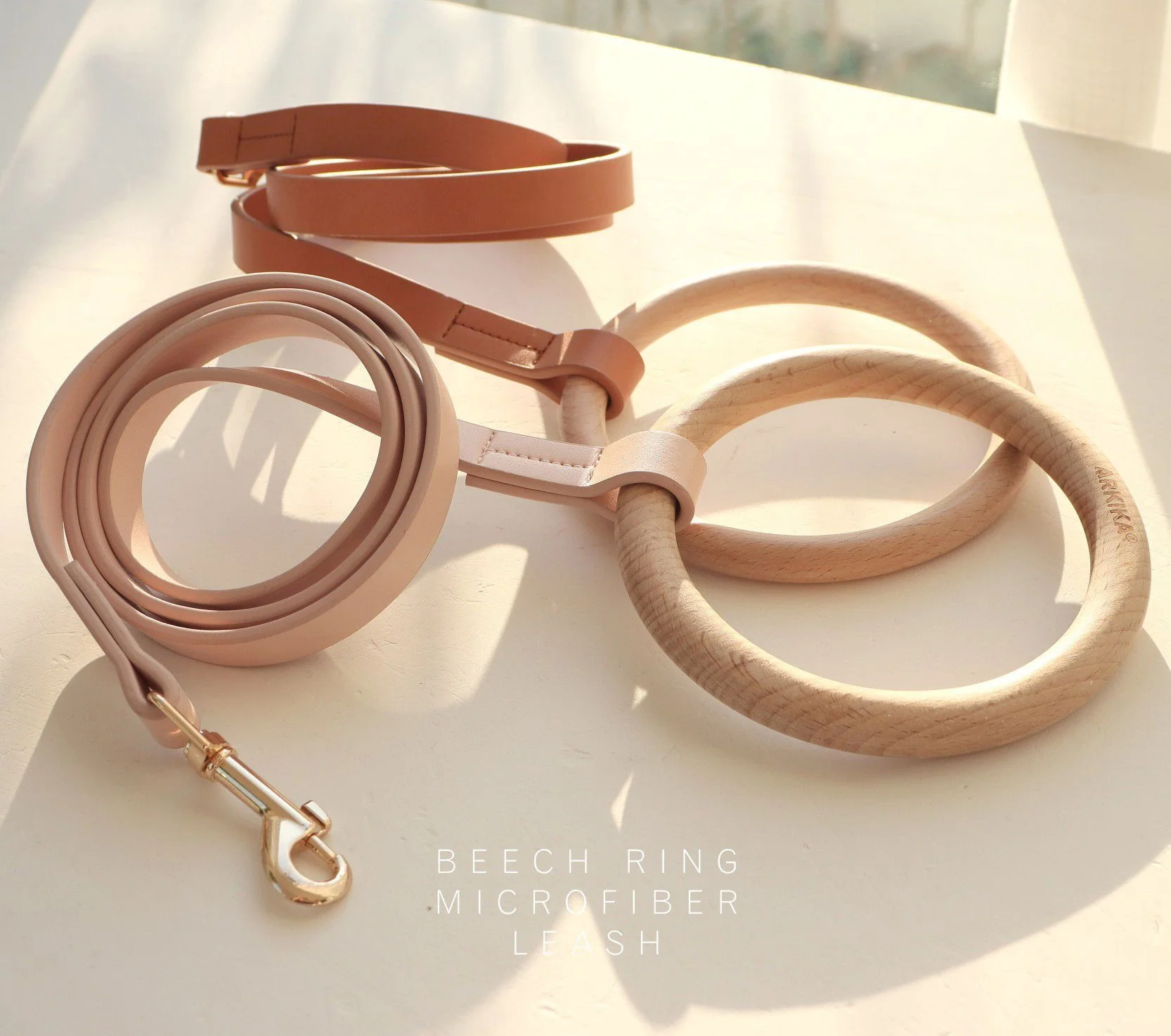 Pet Life ® 'Ever-Craft' Boutique Series Beechwood and Leather Designer Dog Leash - Image 2