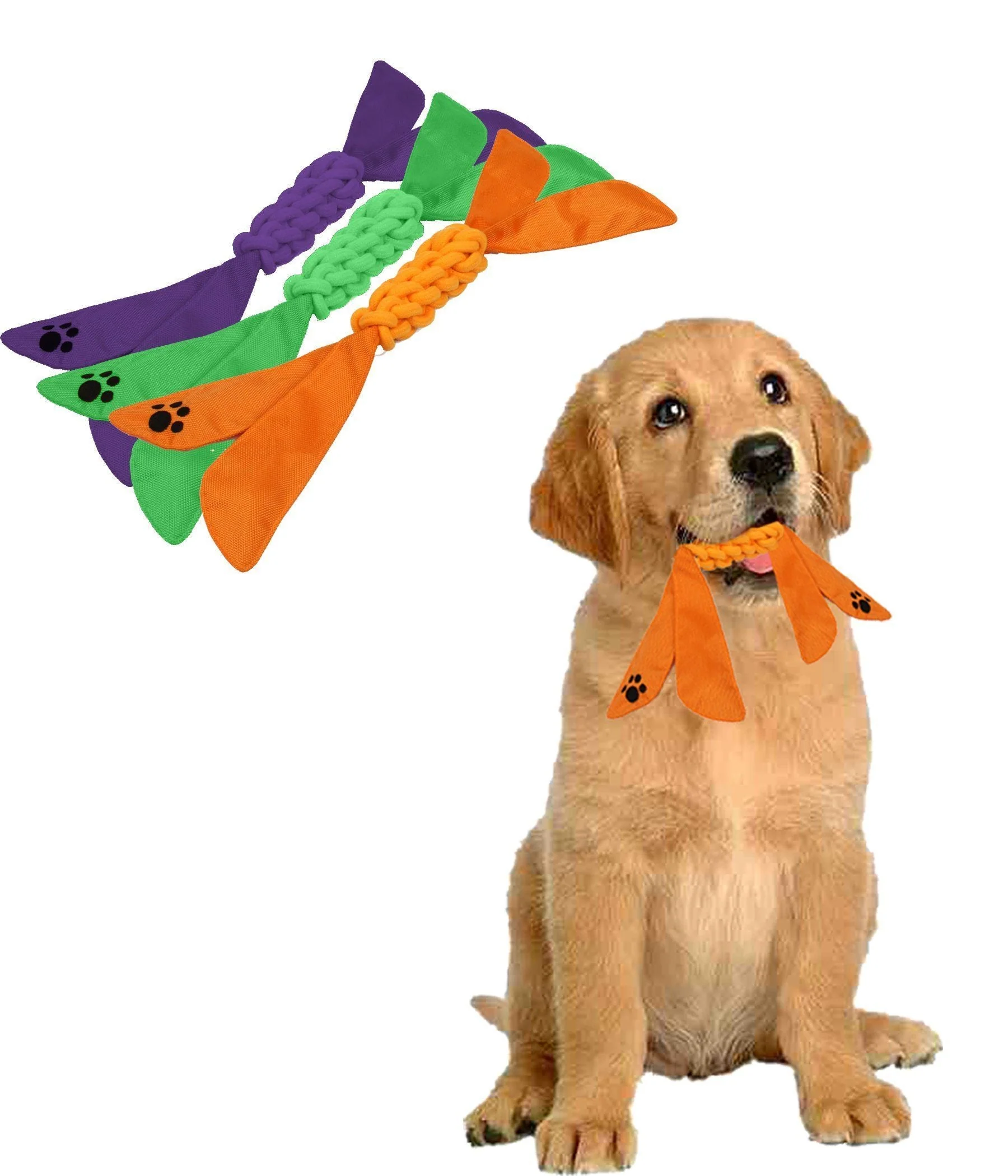 Pet Life ® 'Extreme Twist' Sporty Tugging Jute and Squeak Dog Toy - Image 2