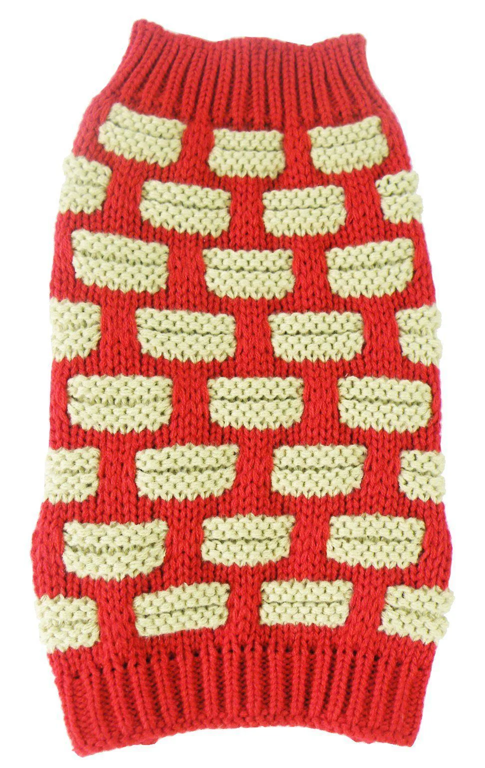 Pet Life ® Fashion Weaved Heavy Knit Designer Ribbed Turtle Neck Dog Sweater - Image 6