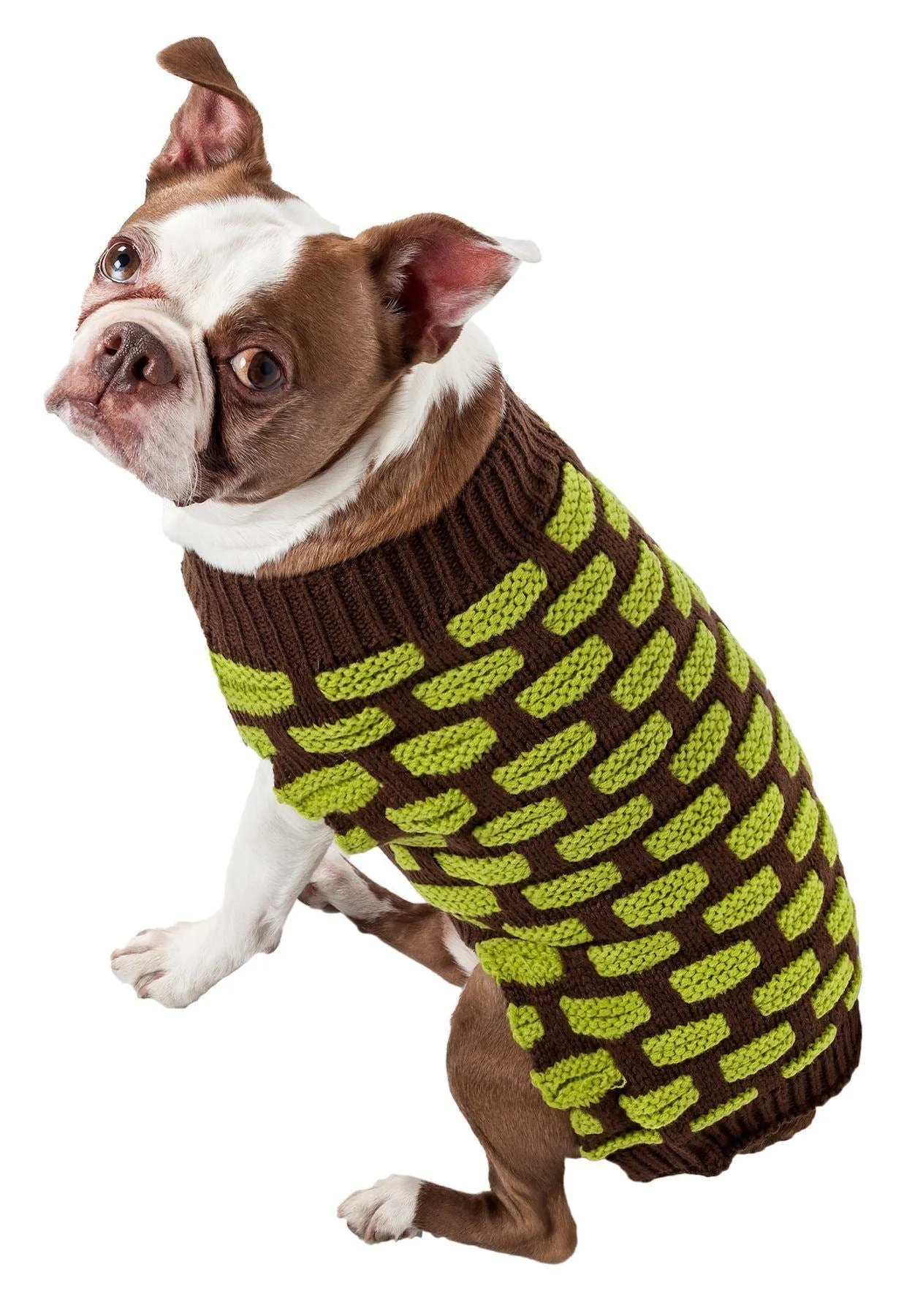 Pet Life ® Fashion Weaved Heavy Knit Designer Ribbed Turtle Neck Dog Sweater - Image 8