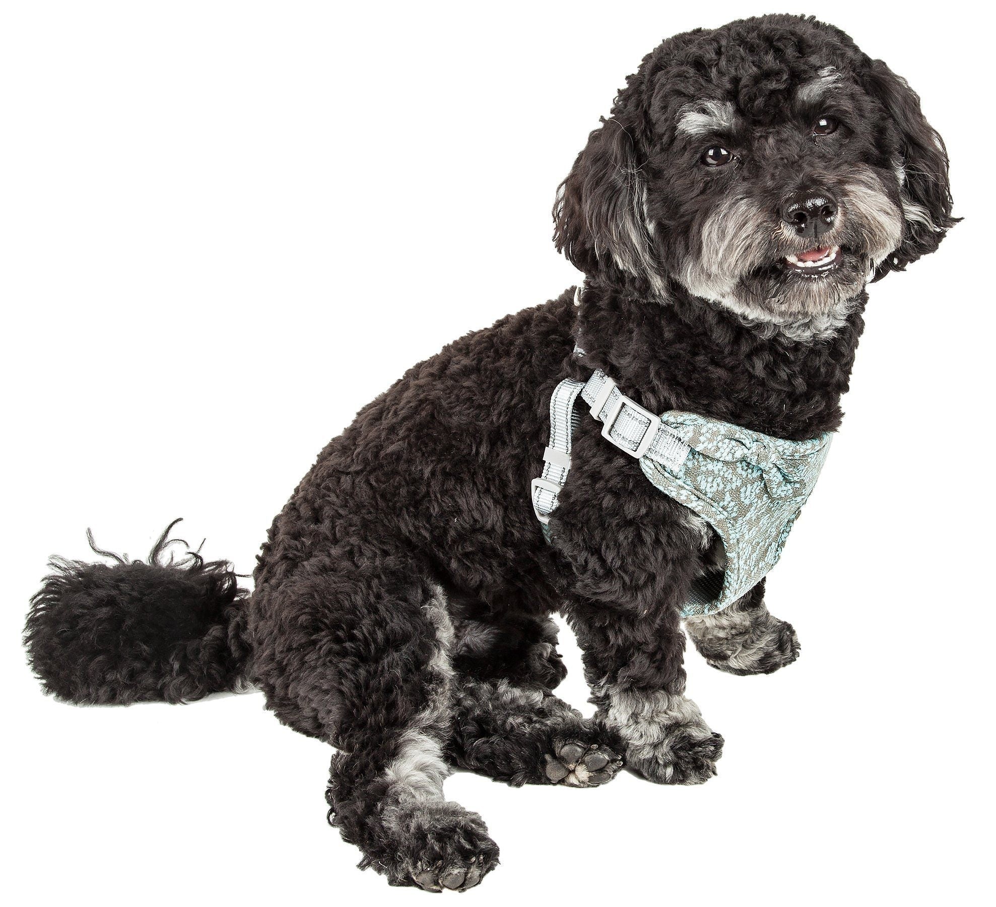 Pet Life ®  'Fidomite' Mesh Reversed  and Adjustable Fashion Dog Harness W/ Designer Bowtie - Image 2