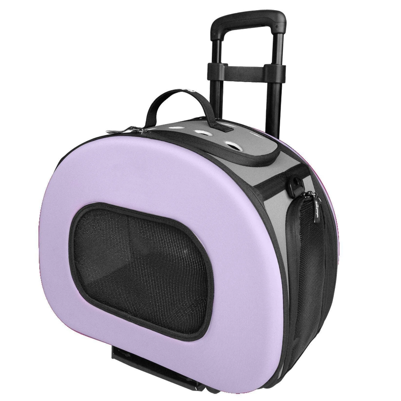 Pet Life ® 'Final Destination' Airline Approved 2-in-1 Tough-Shell Wheeled Collapsible Travel Fashion Pet Dog Carrier Crate - Image 3