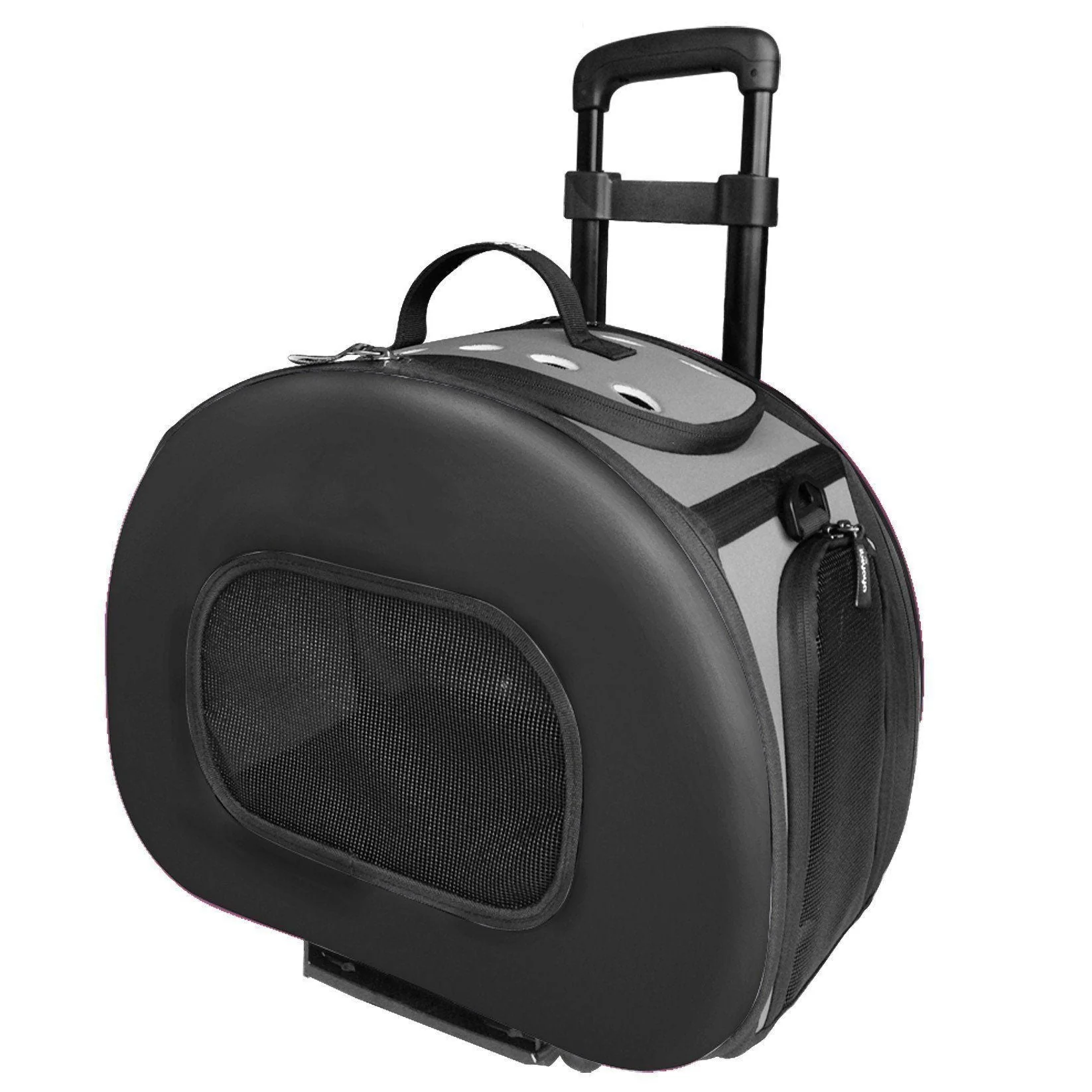 Pet Life ® 'Final Destination' Airline Approved 2-in-1 Tough-Shell Wheeled Collapsible Travel Fashion Pet Dog Carrier Crate - Image 4