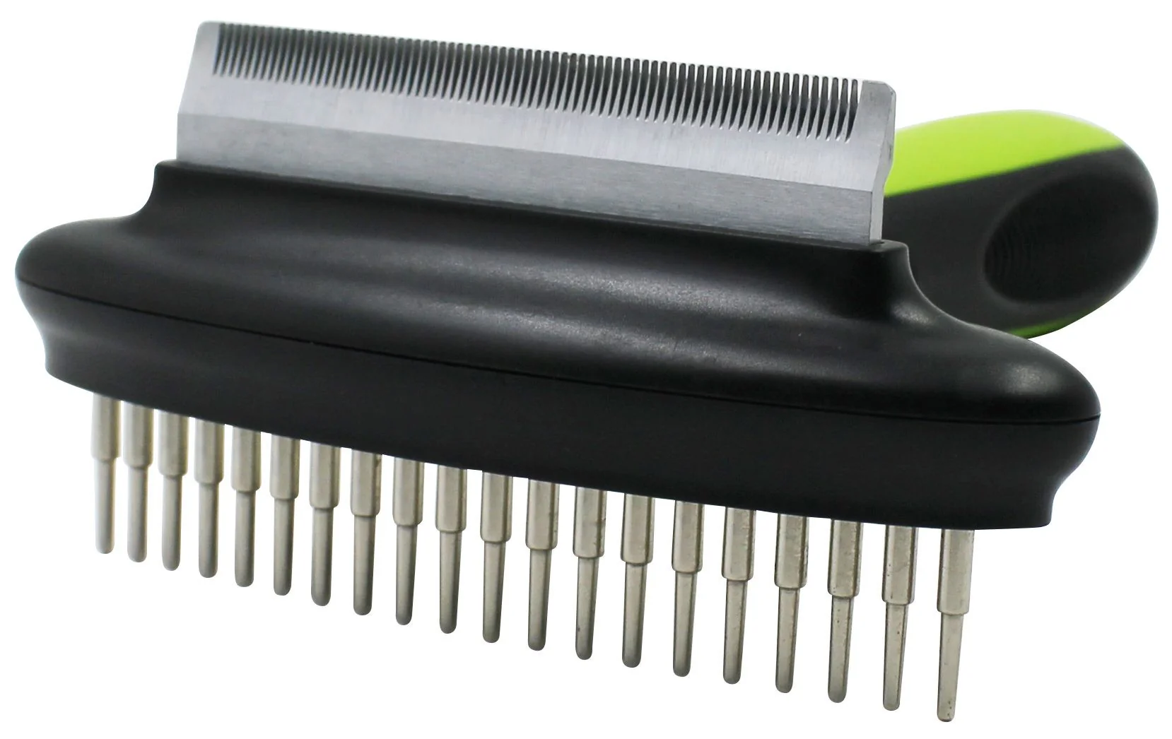 Pet Life ® Flex Series 2-in-1 Dual-Sided Grooming Undercoat Pet Rake and Deshedder - Image 2