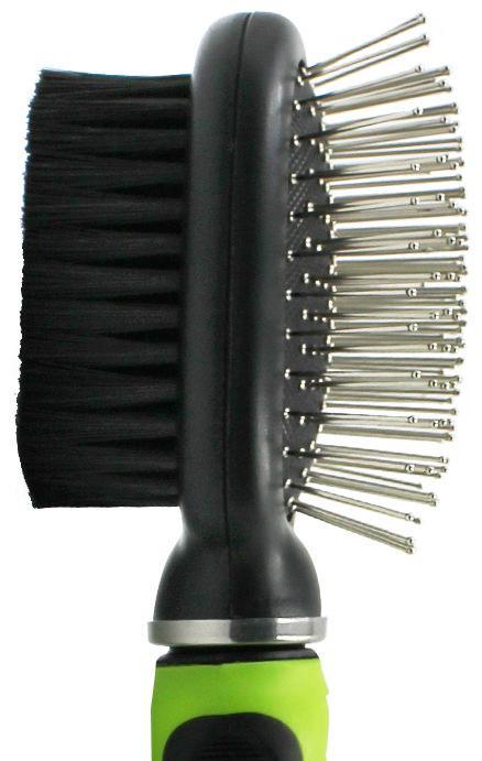 Pet Life ® Flex Series 2-in-1 Dual-Sided Pin and Bristle Grooming Pet Brush - Image 5