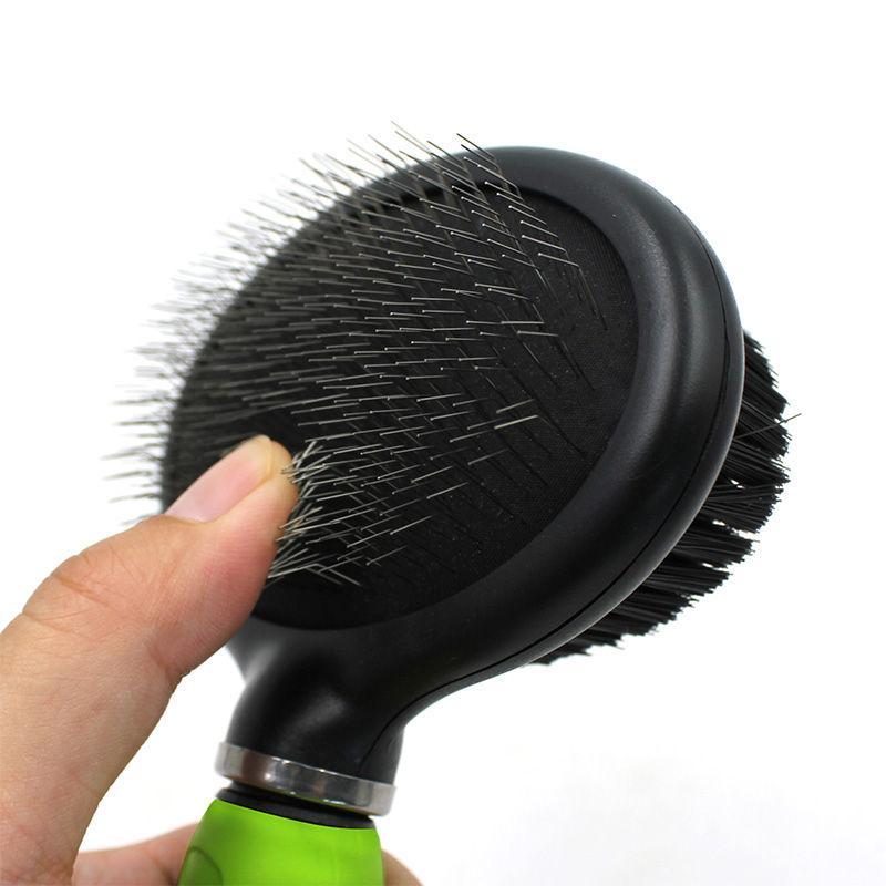 Pet Life ® Flex Series 2-in-1 Dual-Sided Slicker and Bristle Grooming Pet Brush - Image 3