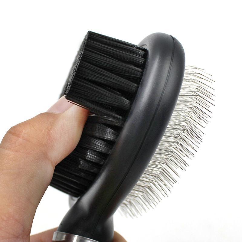 Pet Life ® Flex Series 2-in-1 Dual-Sided Slicker and Bristle Grooming Pet Brush - Image 4