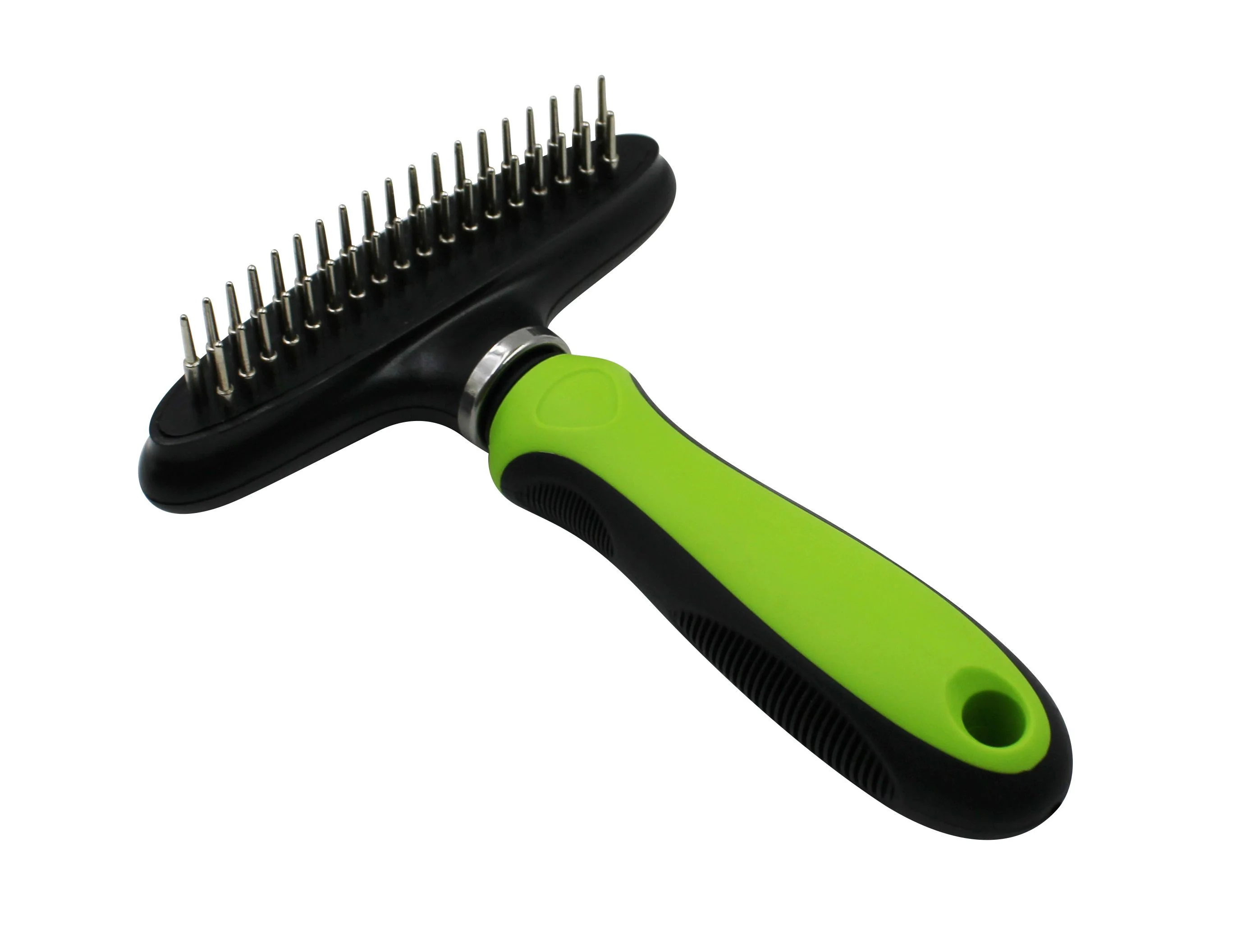 Pet Life ® Flex Series Dual-Row Grooming Rake Pet Comb - Image 2