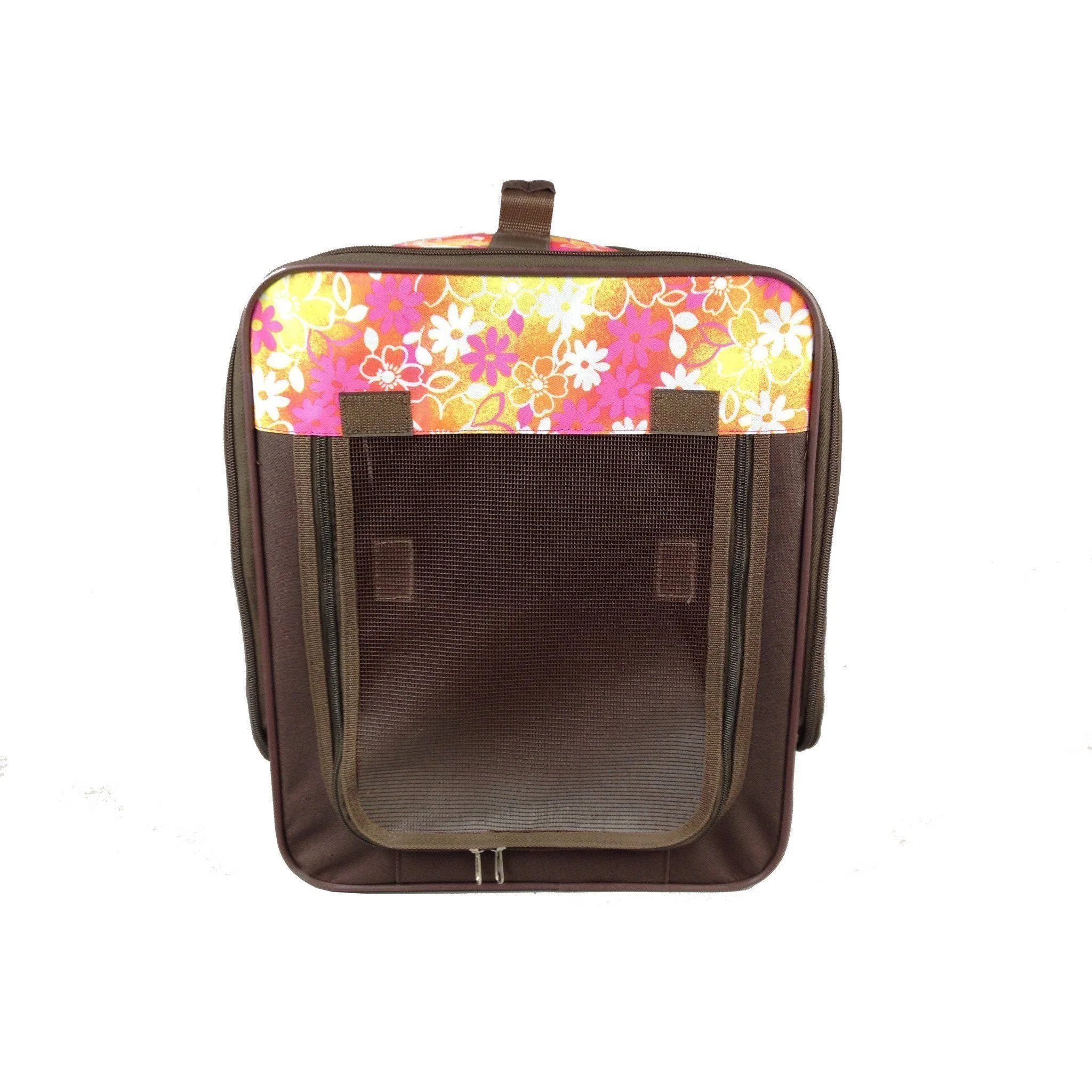 Pet Life ® 'Floral Patterned' Folding Collapsible Lightweight Wire Framed Pet Dog Crate House Tent - Image 5