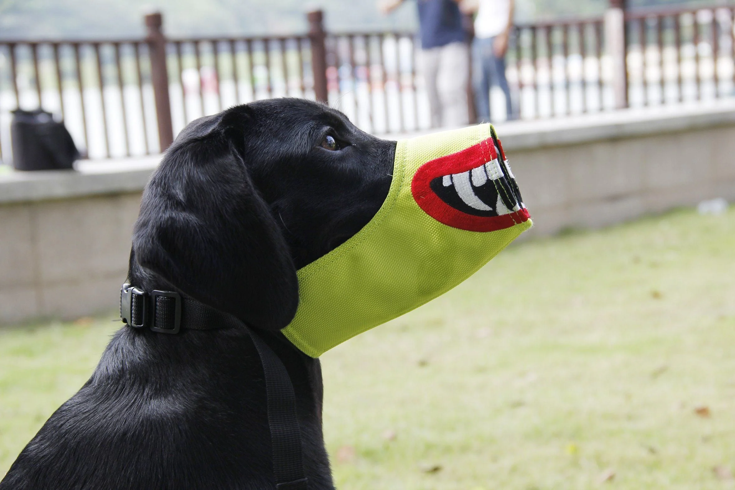 Pet Life ® 'Funimation' Animated Nylon Mesh Protective Travel Anti-Bark Dog Muzzle - Image 6
