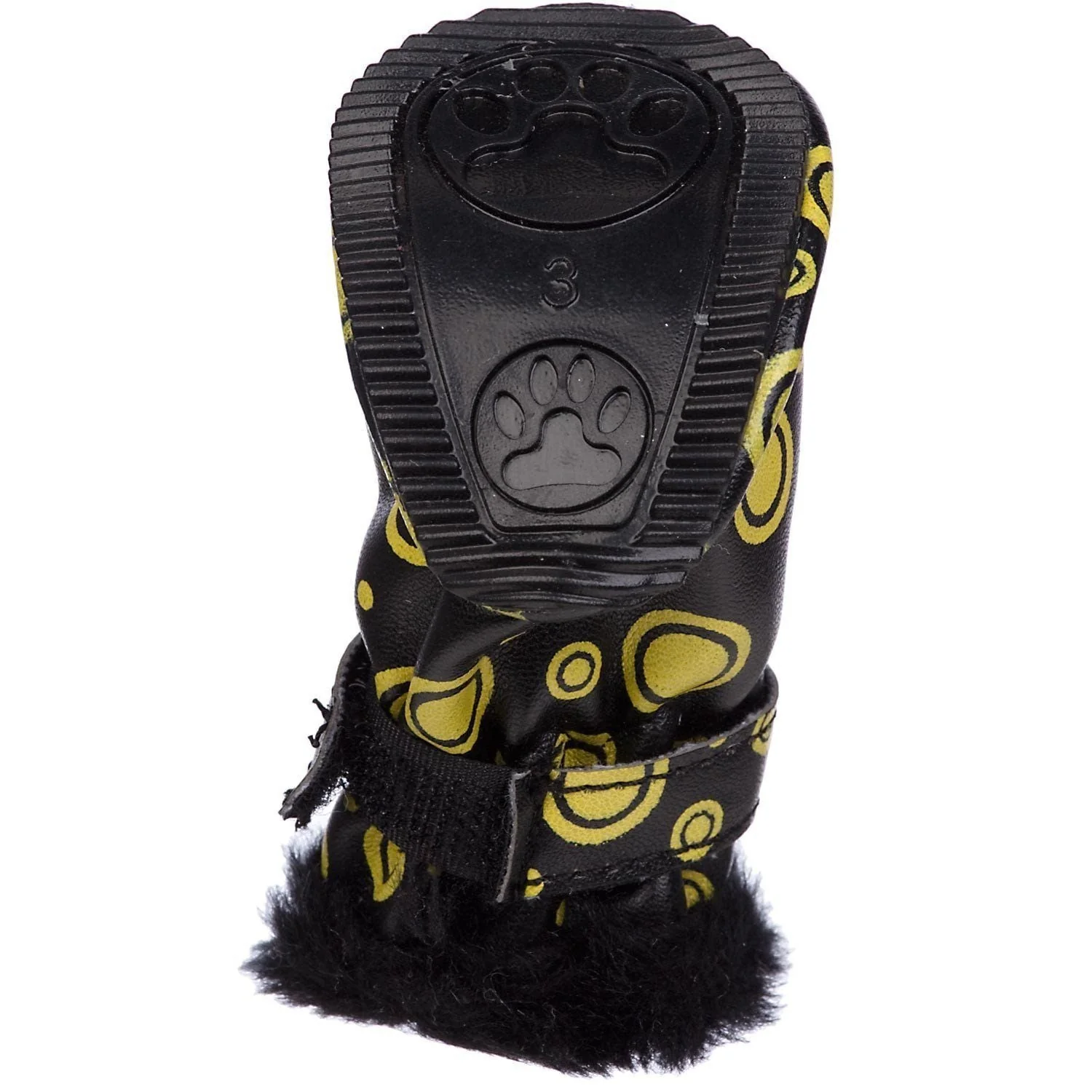 Pet Life ® Fur-Comfort 3M Insulated Fashion Fur and PVC Waterproof Winter Dog Boots - Set of 4 - Image 5
