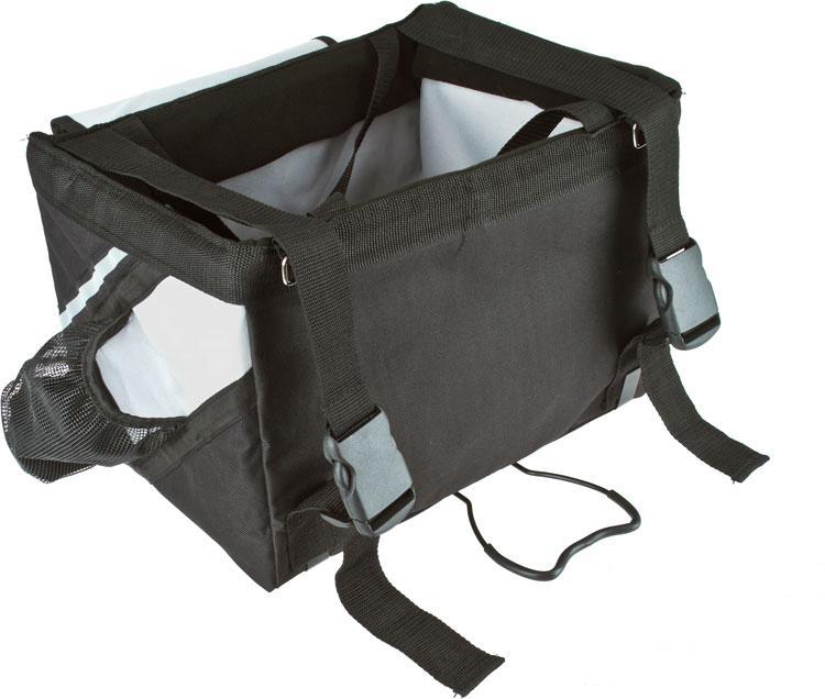 Pet Life ® 'Fur-Cycle' 2-in-1 Bicycle Bike Attachment Soft Folding Fashion Travel Pet Dog Carrier Crate - Image 2