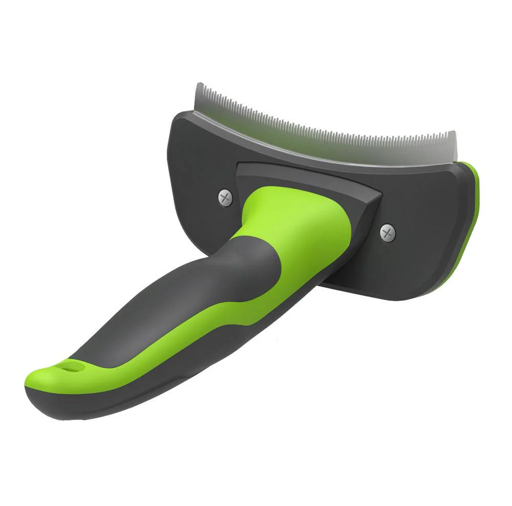 Pet Life ® 'Fur-Guard' Easy Self-Cleaning Grooming Deshedder Pet Comb - Image 3