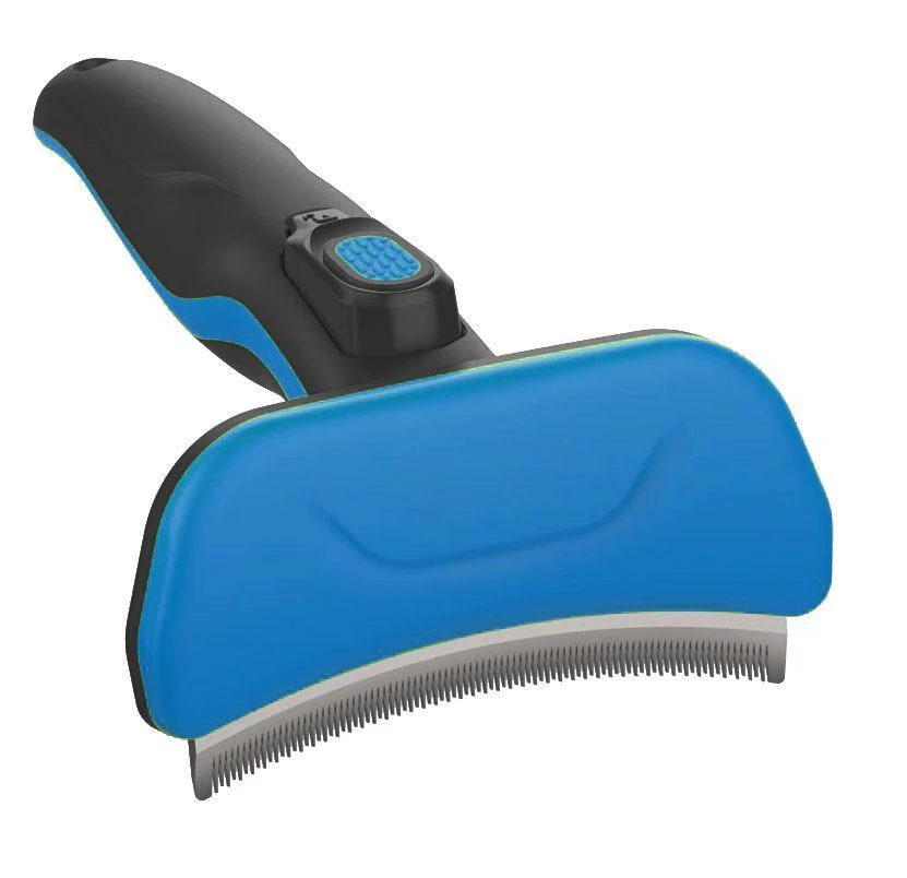 Pet Life ® 'Fur-Guard' Easy Self-Cleaning Grooming Deshedder Pet Comb - Image 4