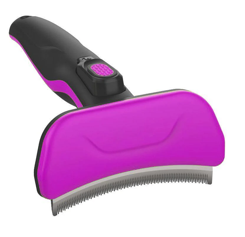 Pet Life ® 'Fur-Guard' Easy Self-Cleaning Grooming Deshedder Pet Comb - Image 5